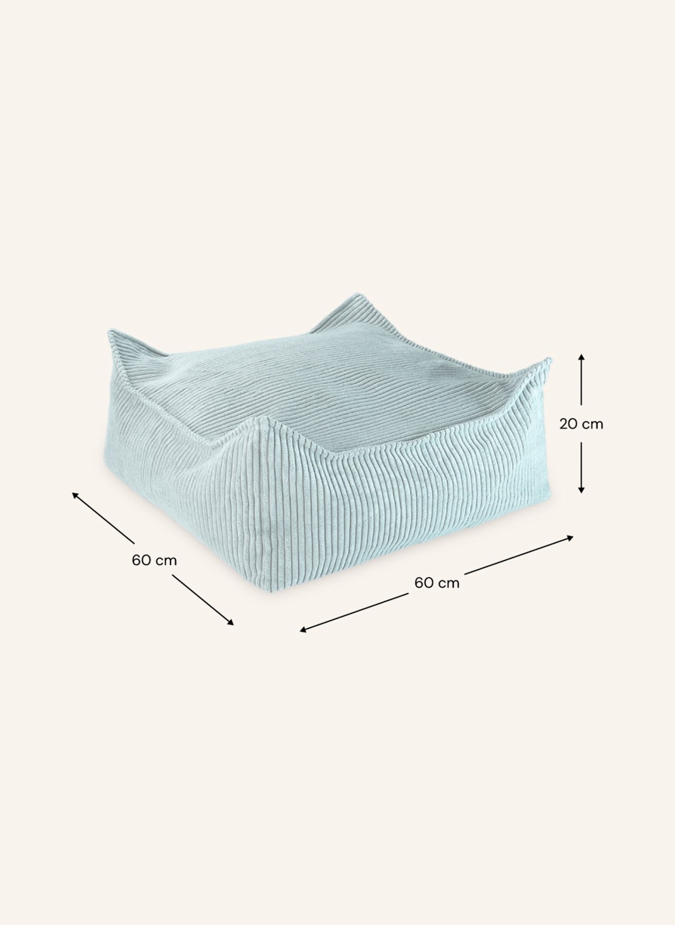 wigiwama Ottoman SQUARE: GRÜN