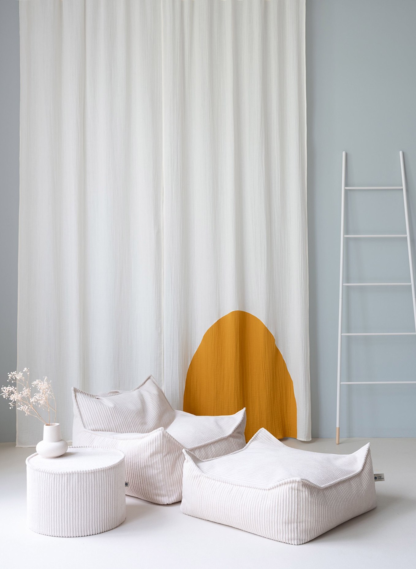 wigiwama Ottoman SQUARE: CREME