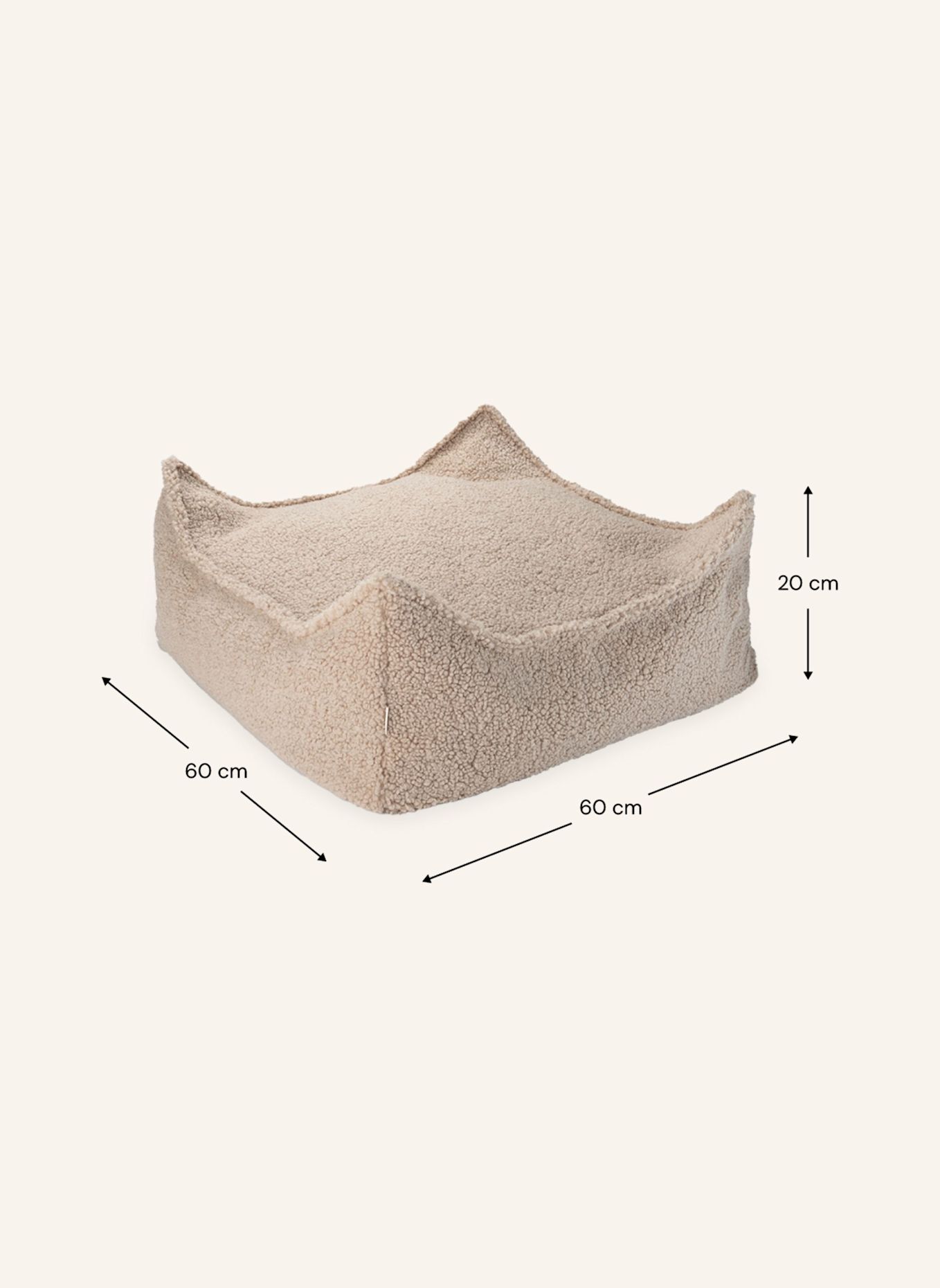 wigiwama Ottoman SQUARE: BRAUN