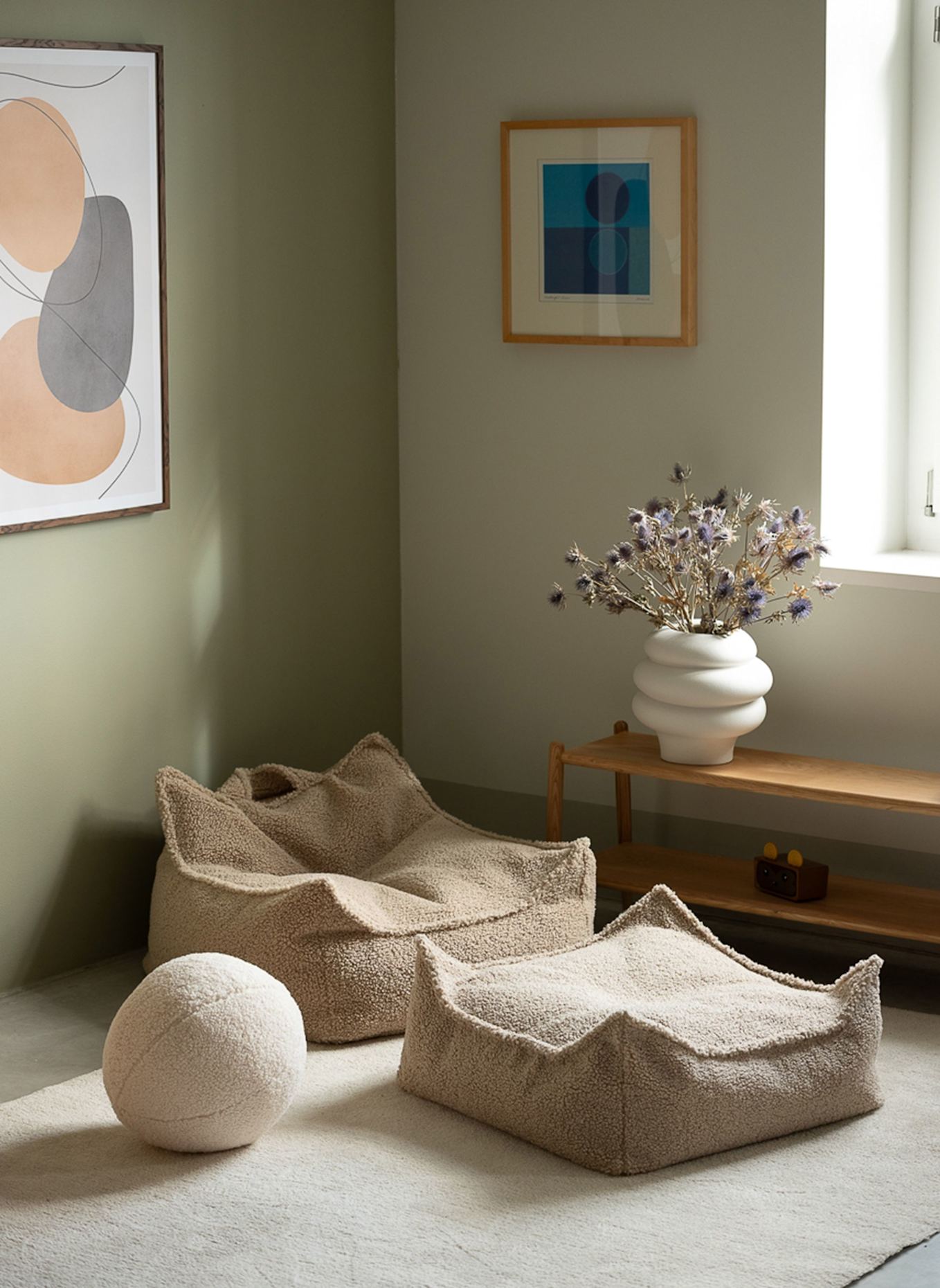 wigiwama Ottoman SQUARE: BRAUN