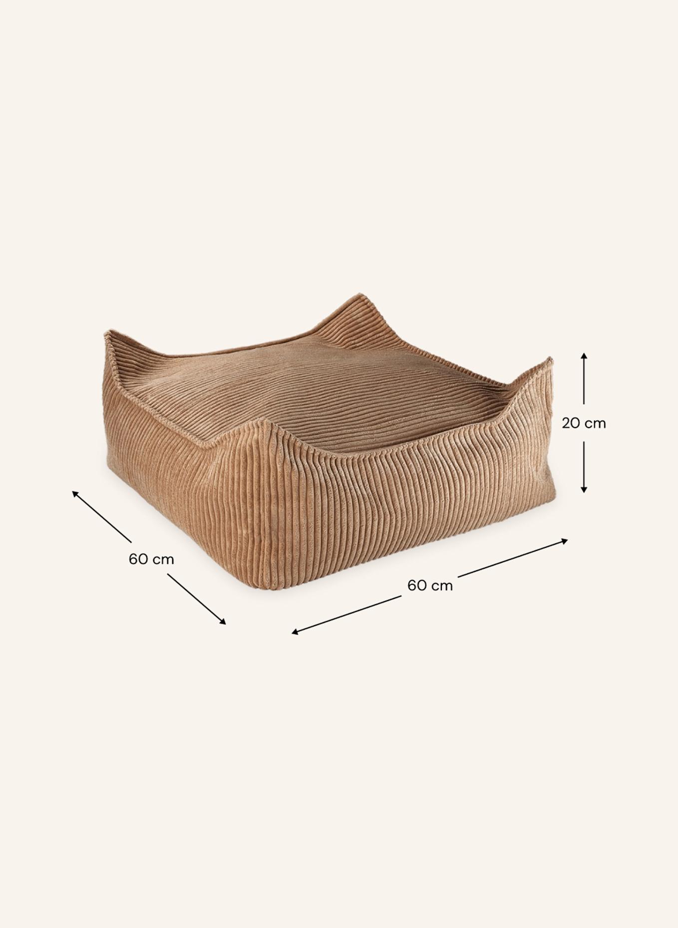 wigiwama Ottoman SQUARE: COGNAC