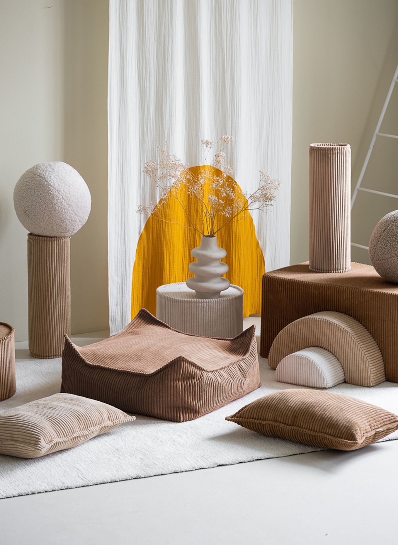 wigiwama Ottoman SQUARE: COGNAC