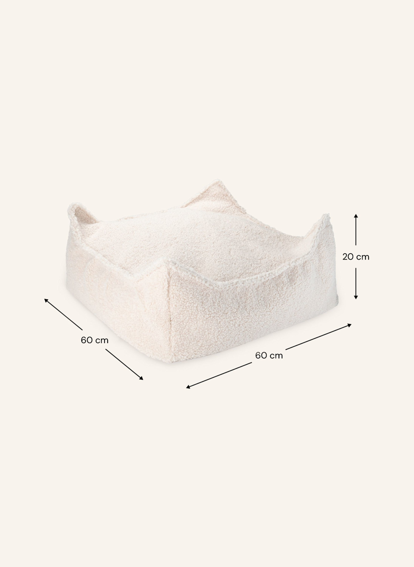 wigiwama Ottoman SQUARE: WEISS