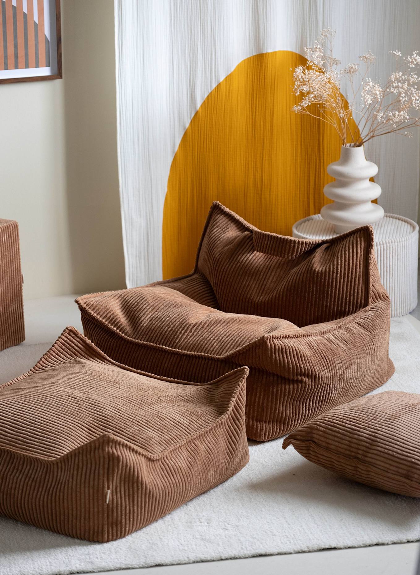 wigiwama Ottoman SQUARE: COGNAC