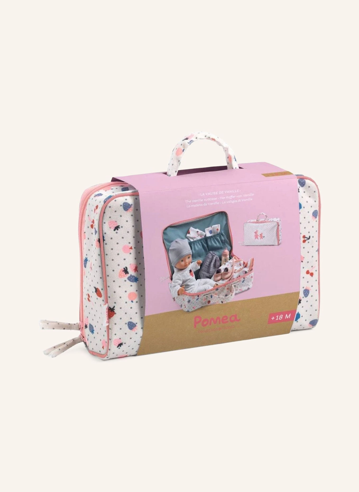 DJECO Puppe POMEA im Koffer: BEIGE