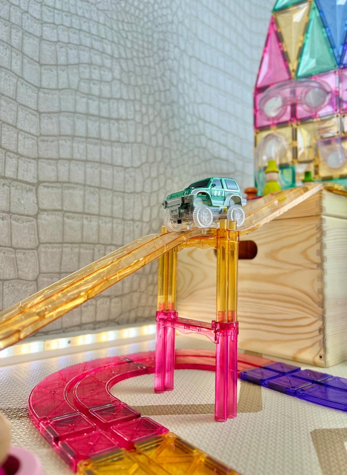 Cleverclixx Große Autobahn-Bausatz: GELB