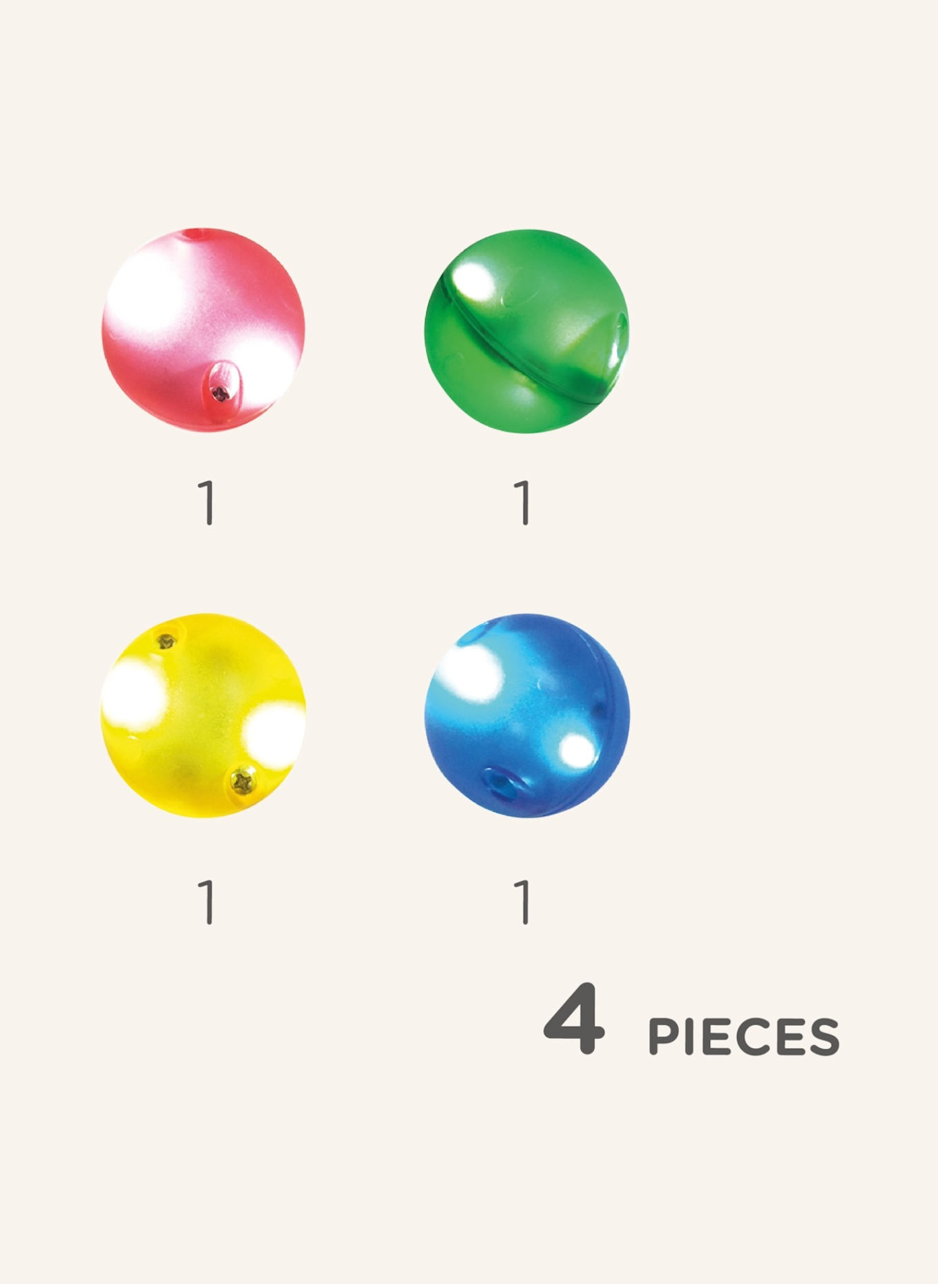 Cleverclixx Lichteffekt-Kugel-Set: ROT