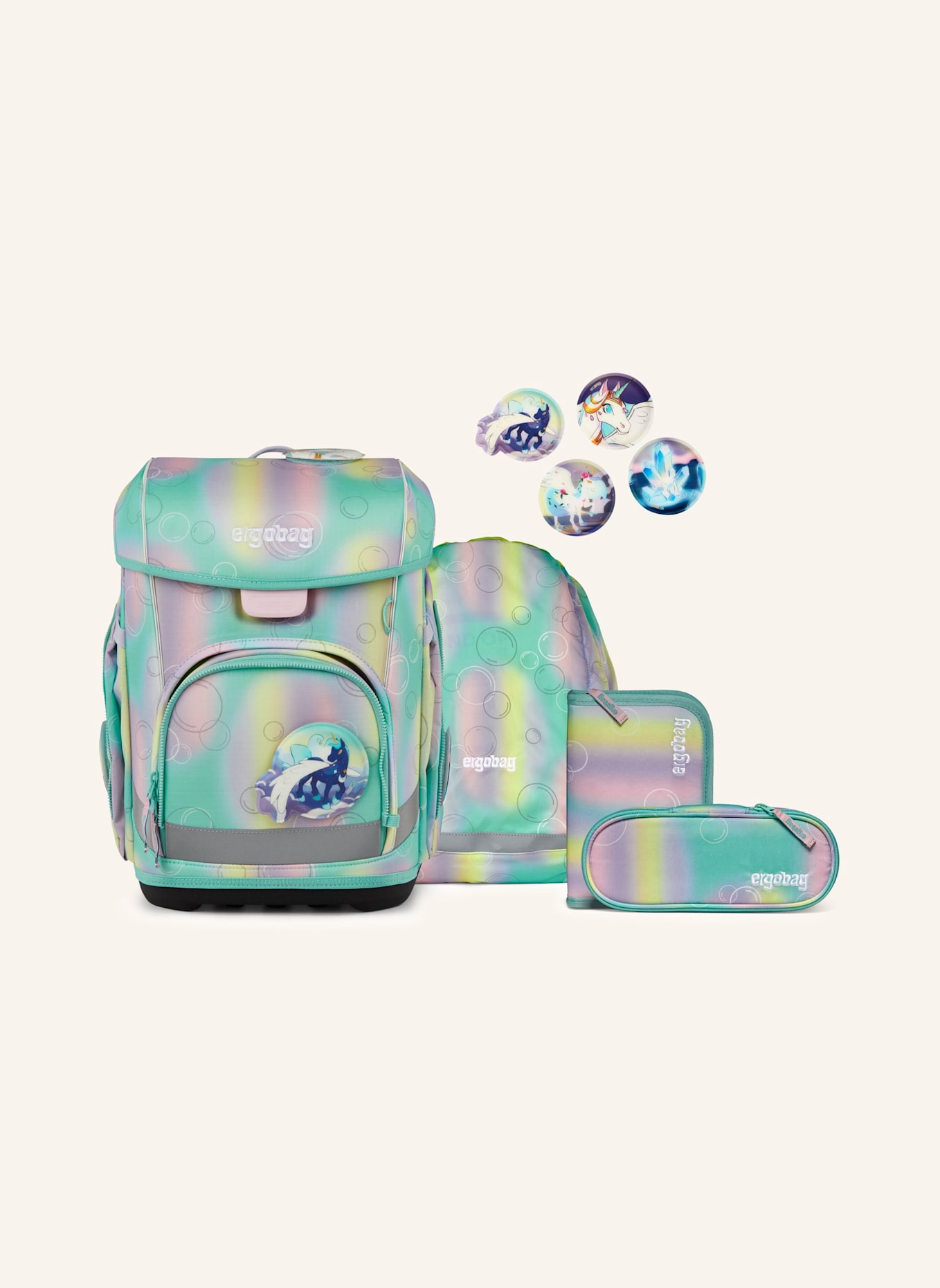 ergobag CUBO LIGHT Set: TÜRKIS