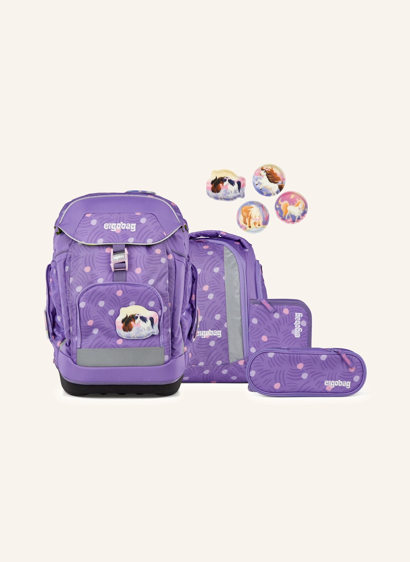 ergobag PACK Set: HELLLILA