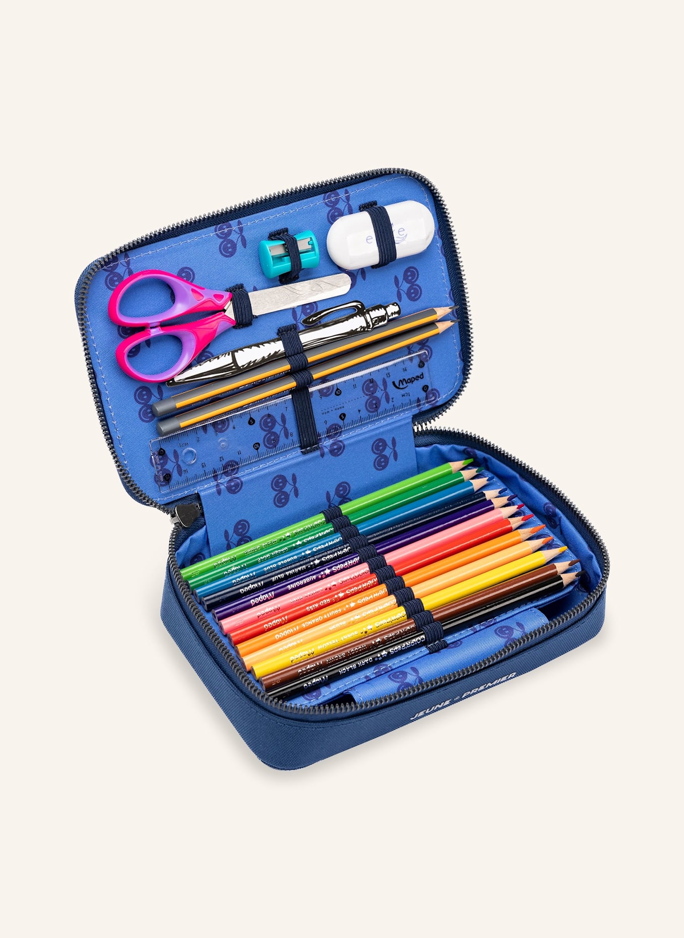 JEUNE PREMIER Federmäppchen mit Inhalt: GRÜN