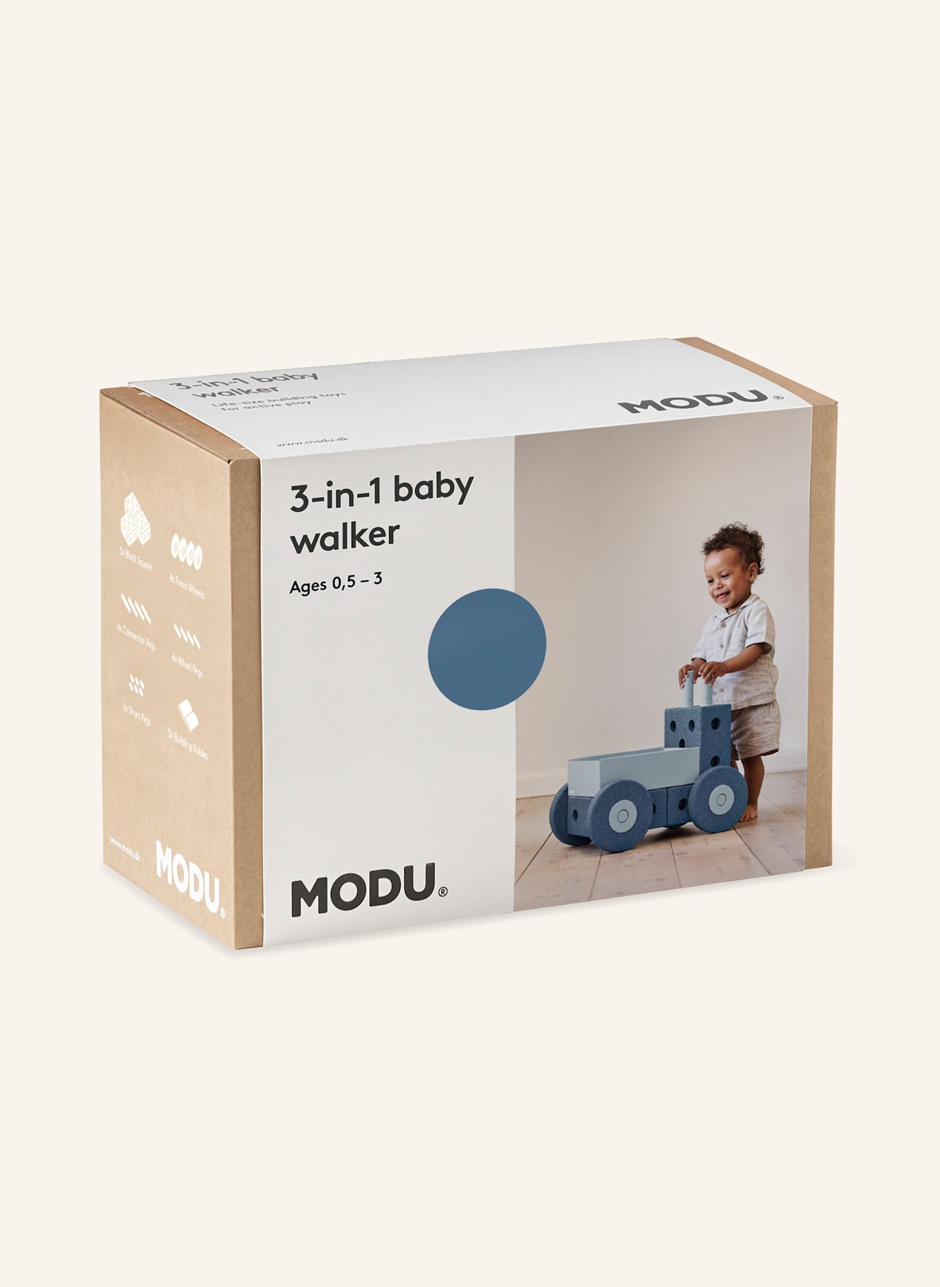MODU 3-in-1 Lauflernwagen: BLAU