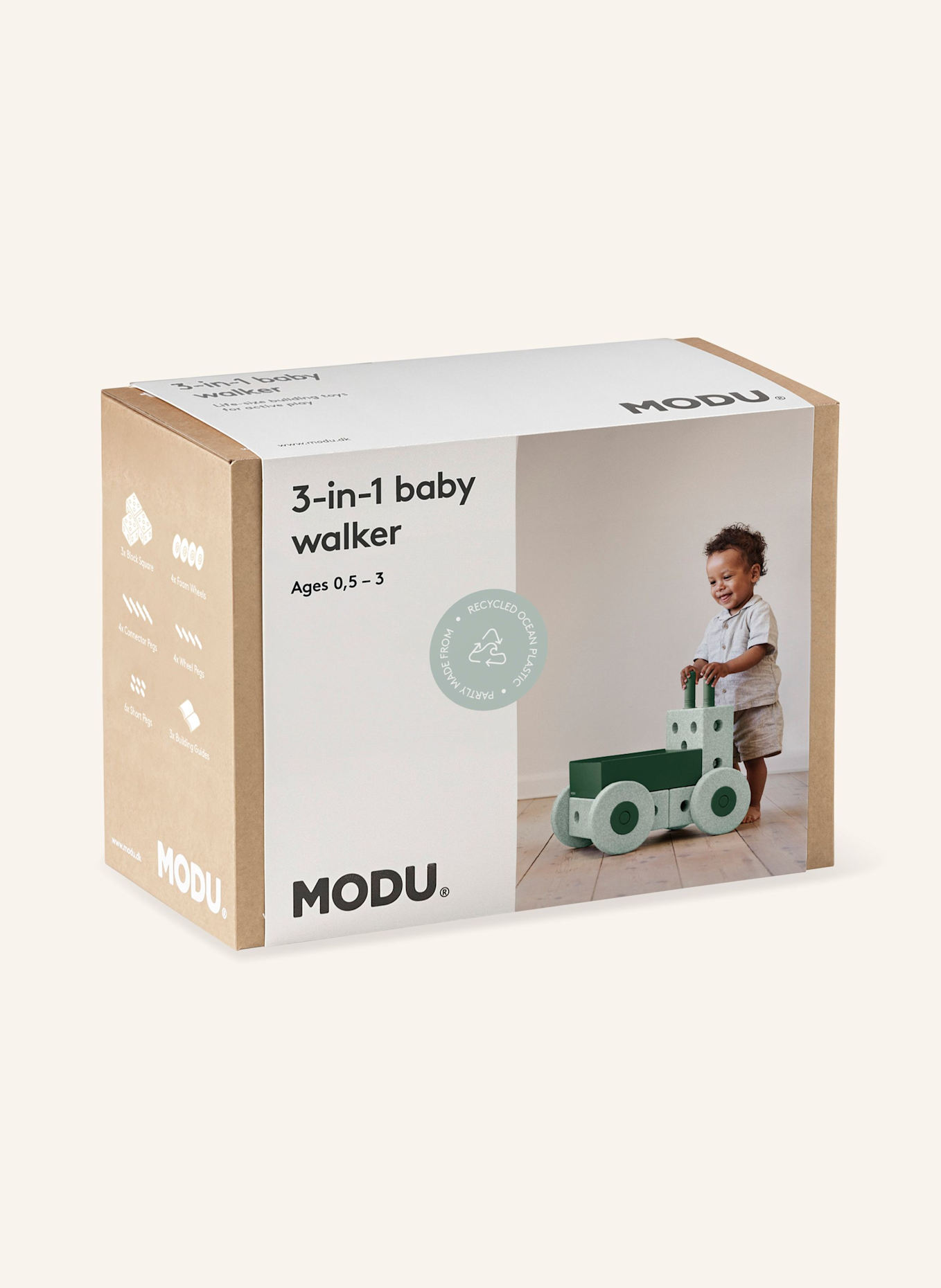 MODU 3-in-1 Lauflernwagen: GRÜN