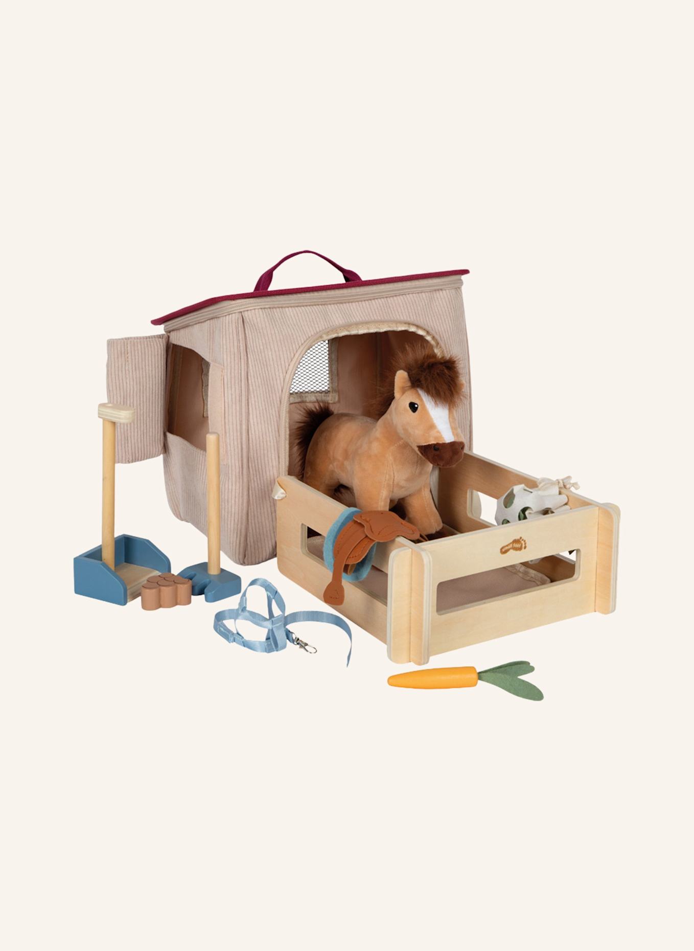 small foot Spielset Pferd mit Stall: BRAUN
