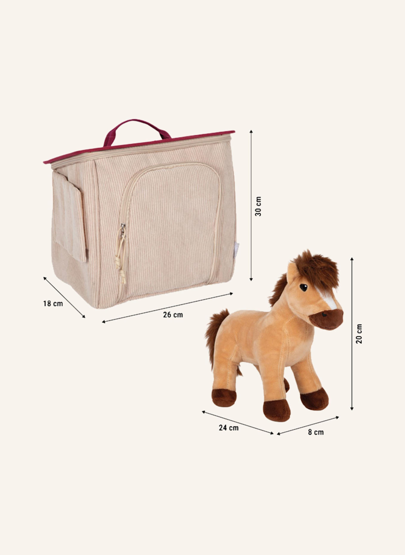 small foot Spielset Pferd mit Stall: BRAUN