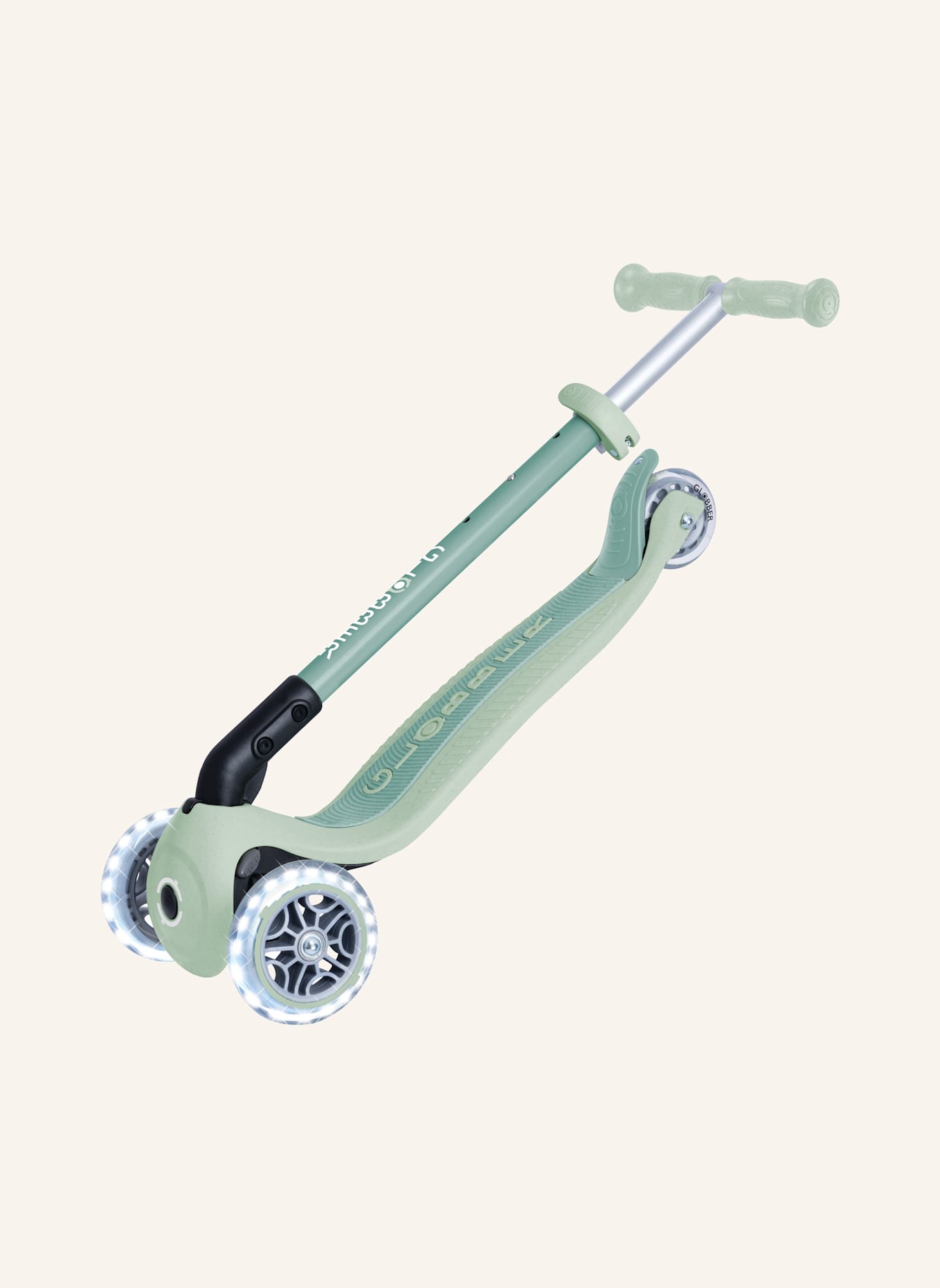 GLOBBER Scooter PRIMO FOLDABLE LIGHTS ECO: GRÜN