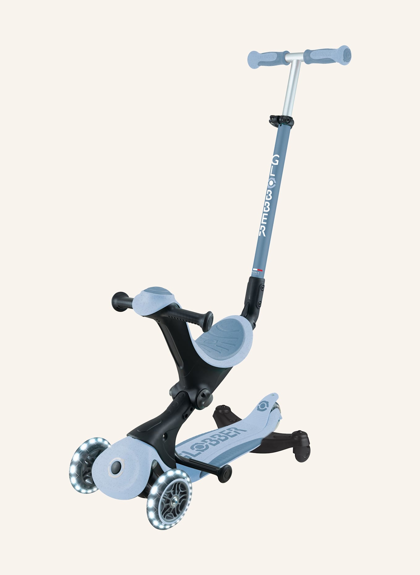 GLOBBER Scooter GO-UP DELUXE LIGHTS ECO 360: BLAU