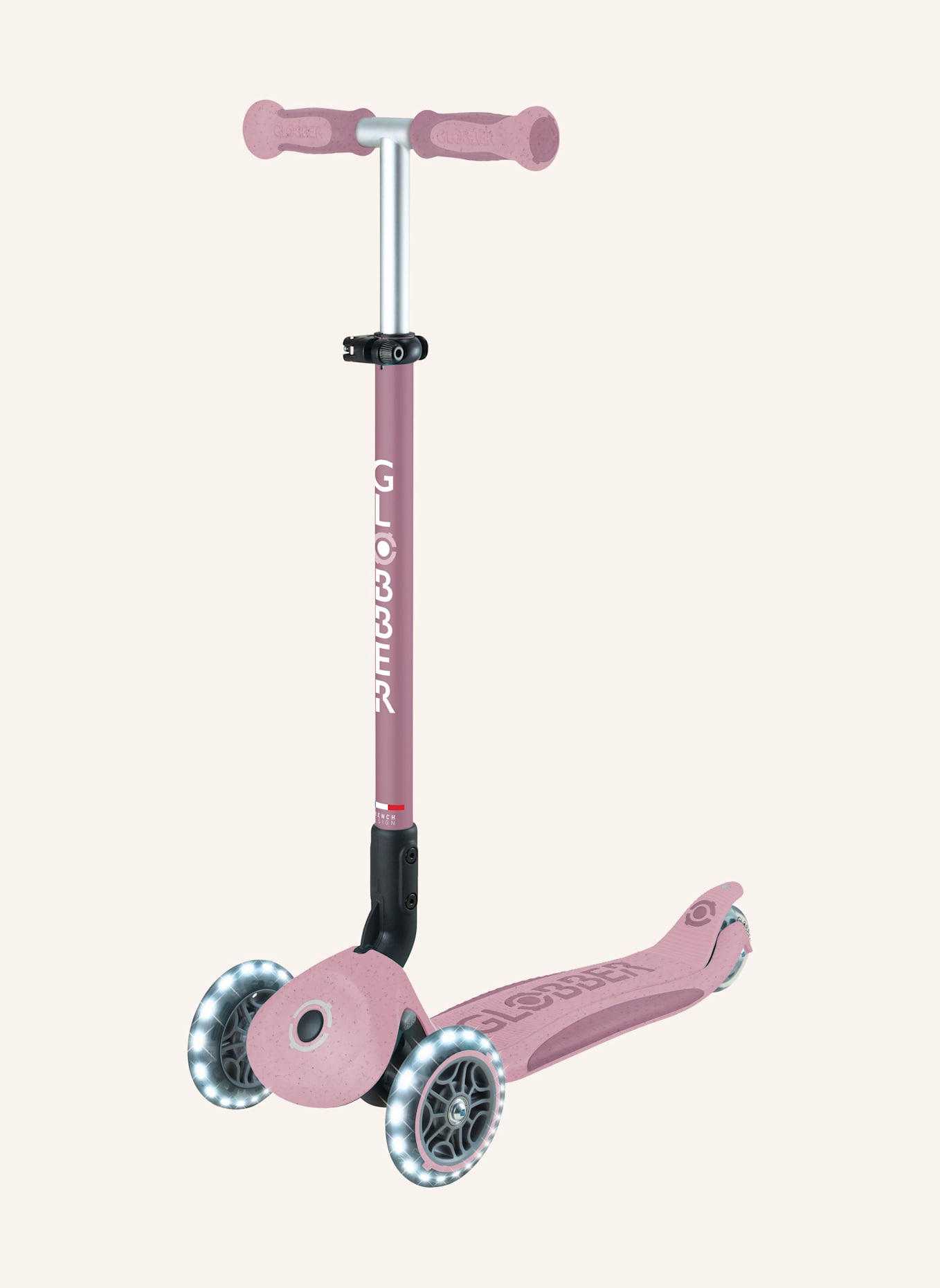 GLOBBER Scooter GO-UP DELUXE LIGHTS ECO 360: ROSA