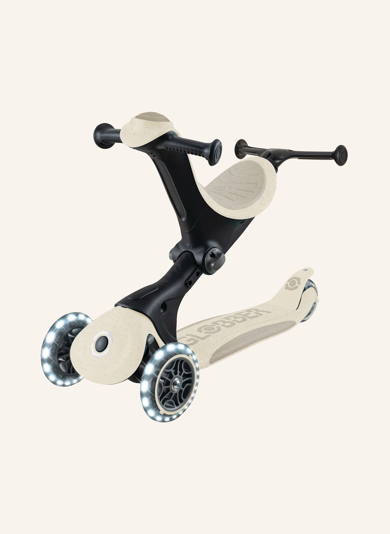 GLOBBER Scooter GO-UP DELUXE LIGHTS ECO 360: WEISS