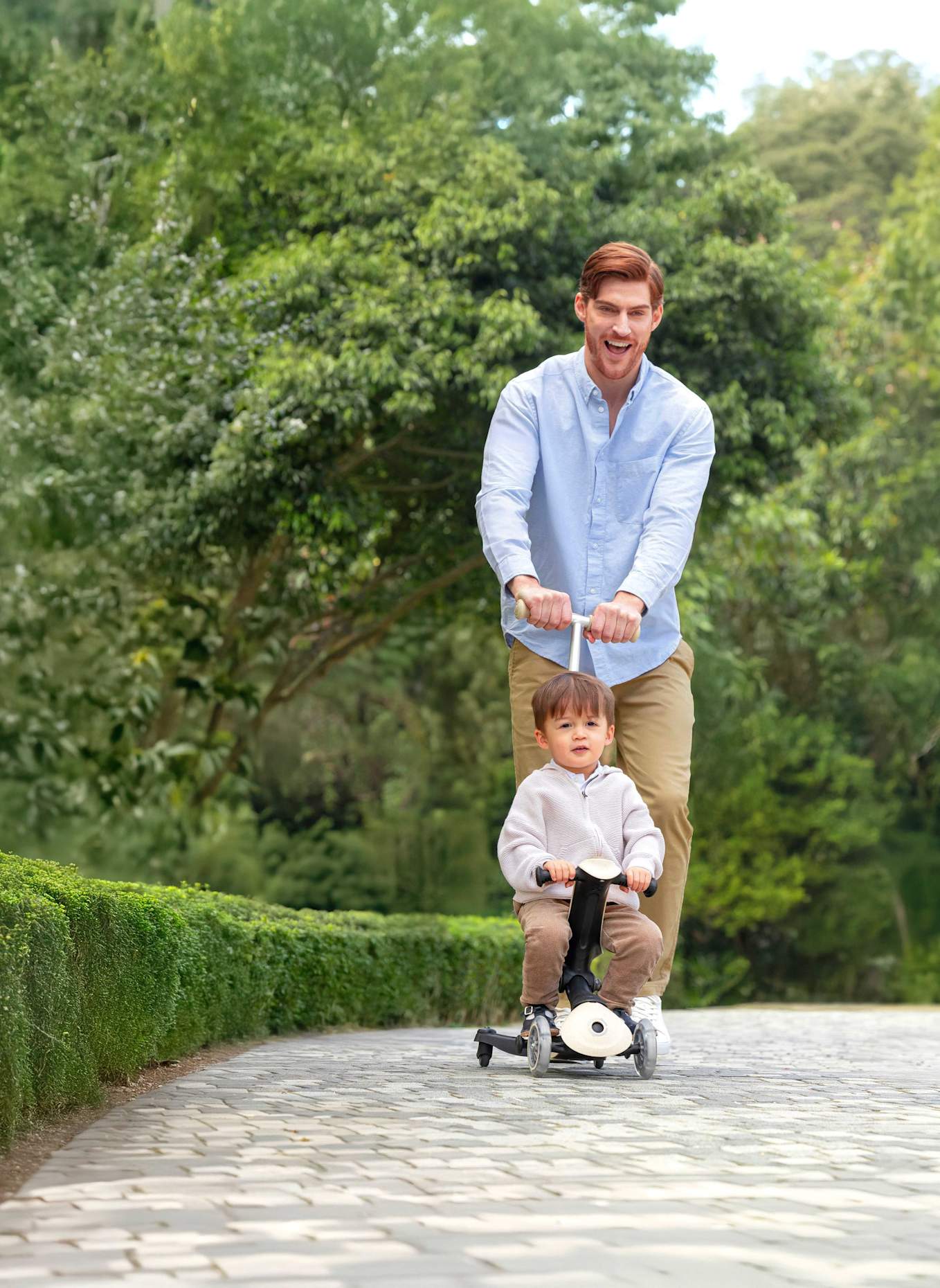 GLOBBER Scooter GO-UP DELUXE LIGHTS ECO 360: WEISS