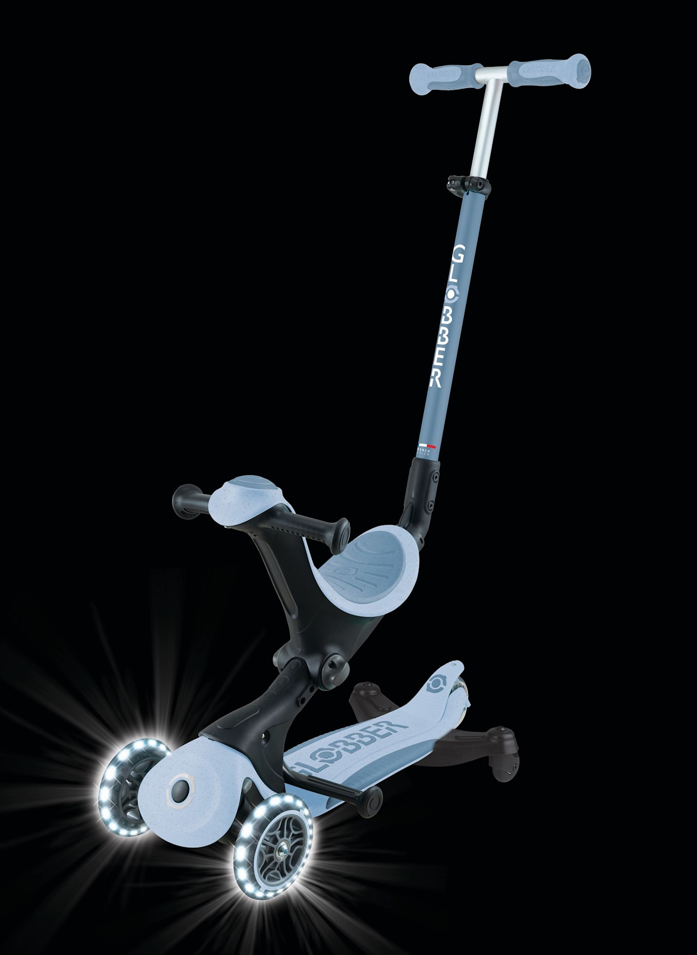 GLOBBER Scooter GO-UP DELUXE LIGHTS ECO 360: BLAU
