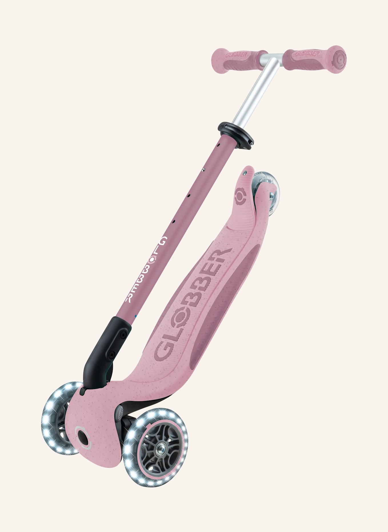 GLOBBER Scooter GO-UP DELUXE LIGHTS ECO 360: ROSA