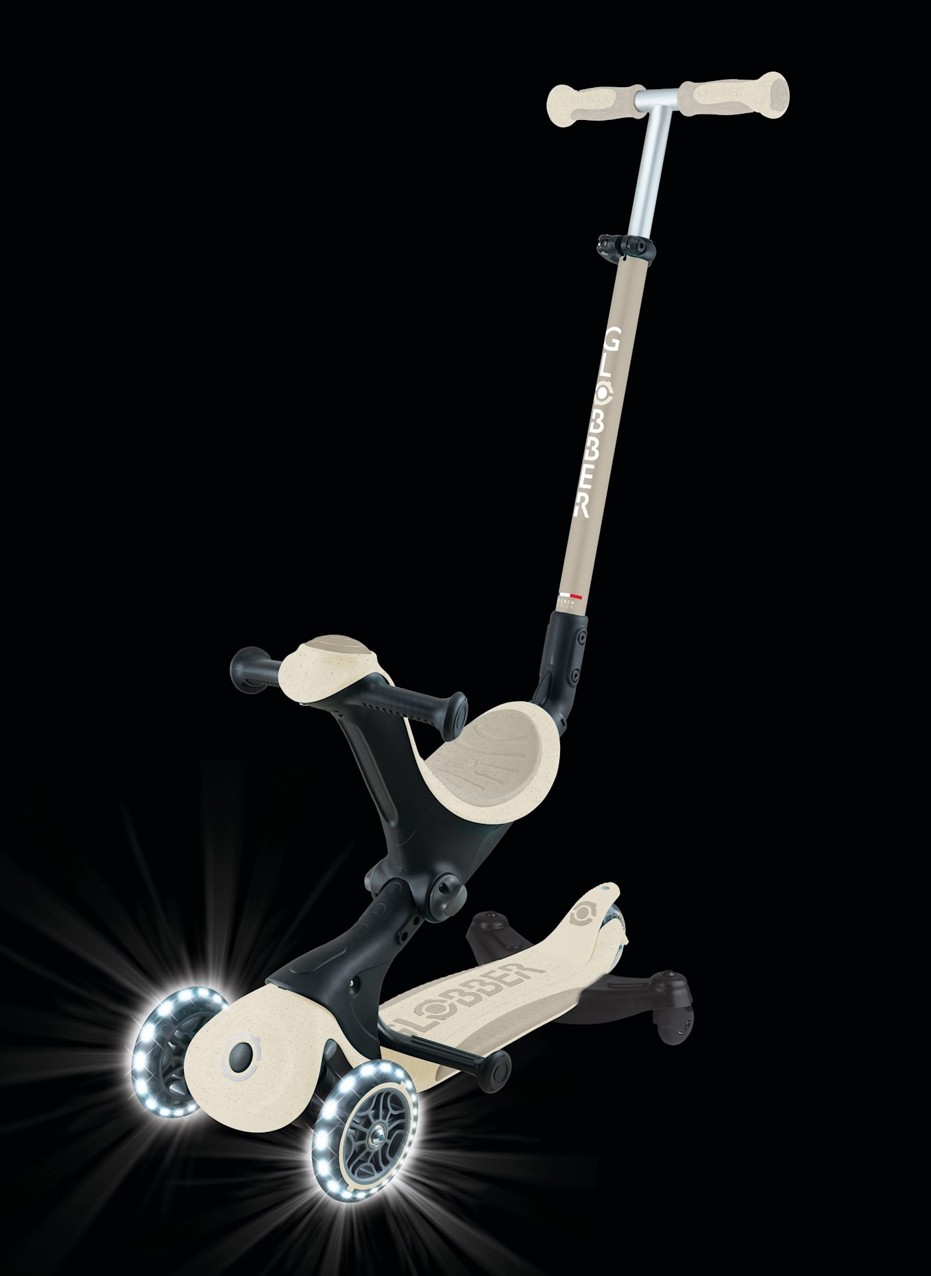 GLOBBER Scooter GO-UP DELUXE LIGHTS ECO 360: WEISS