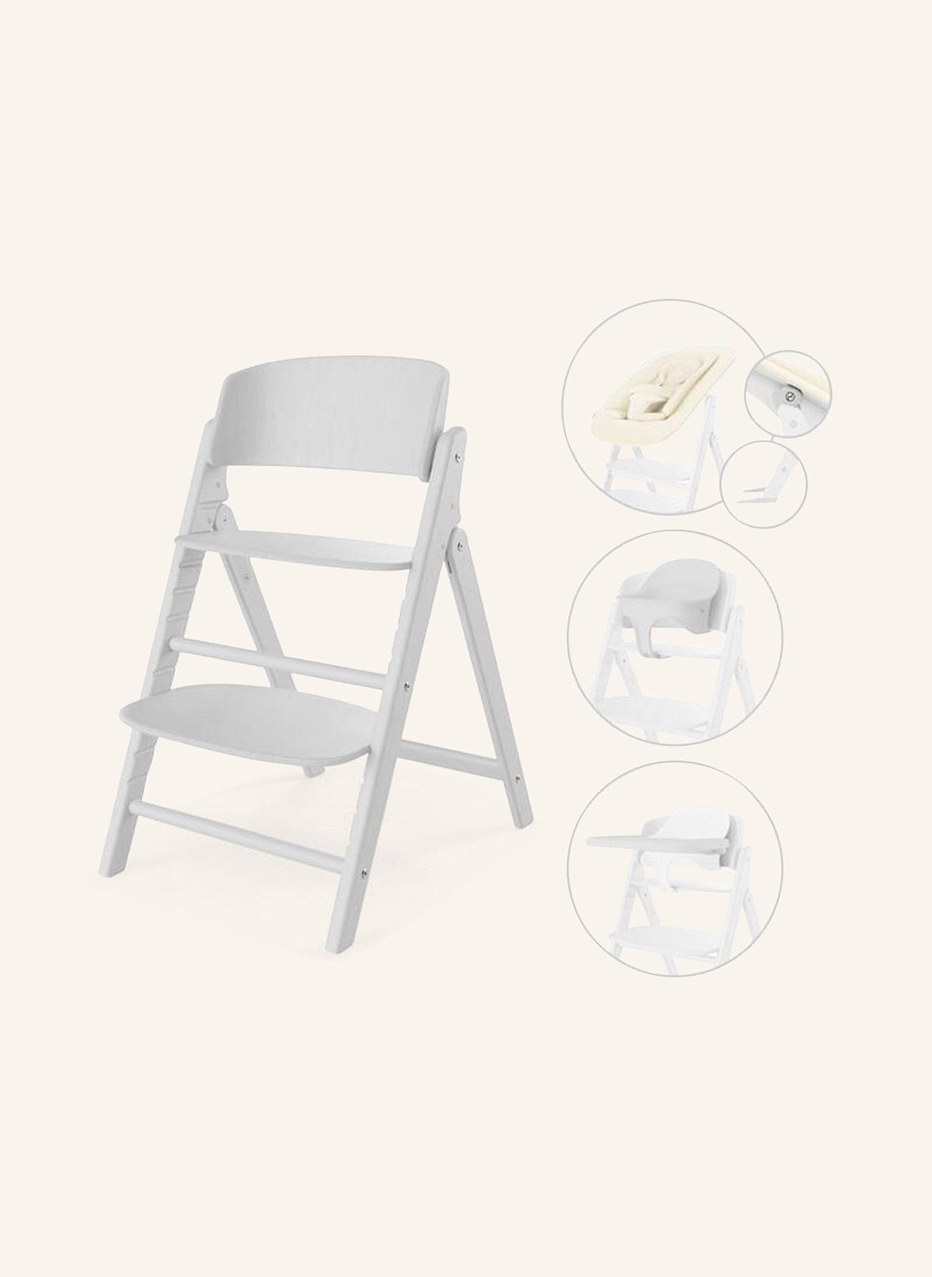 cybex CLICK & FOLD Hochstuhl 4-in-1 Set: WEISS