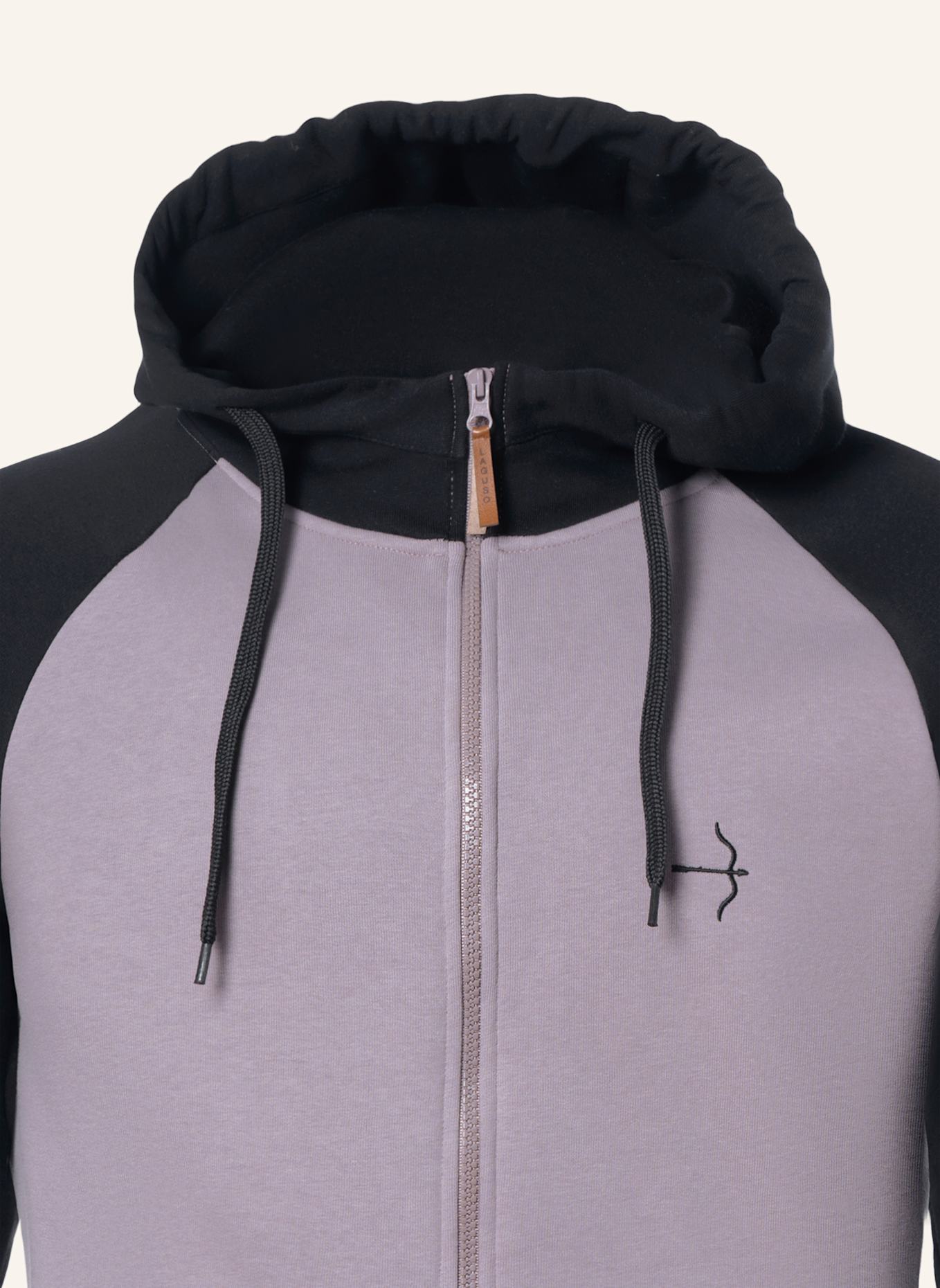 Laguso Sweatjacke MARVIN BLACK | CHATEAU GRAY: GRAU