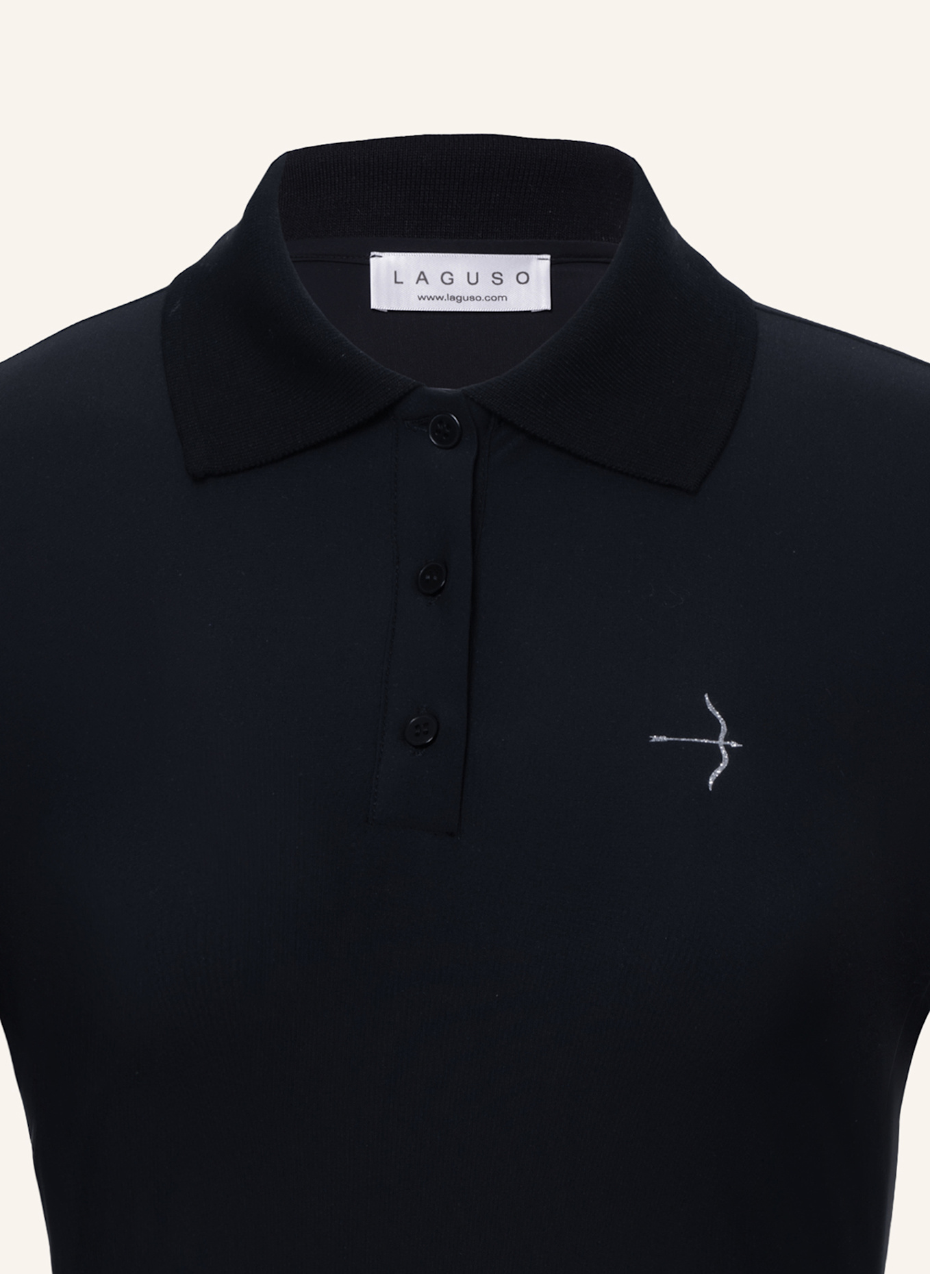 Laguso Trainingsshirt TRACY POLO BLACK: SCHWARZ