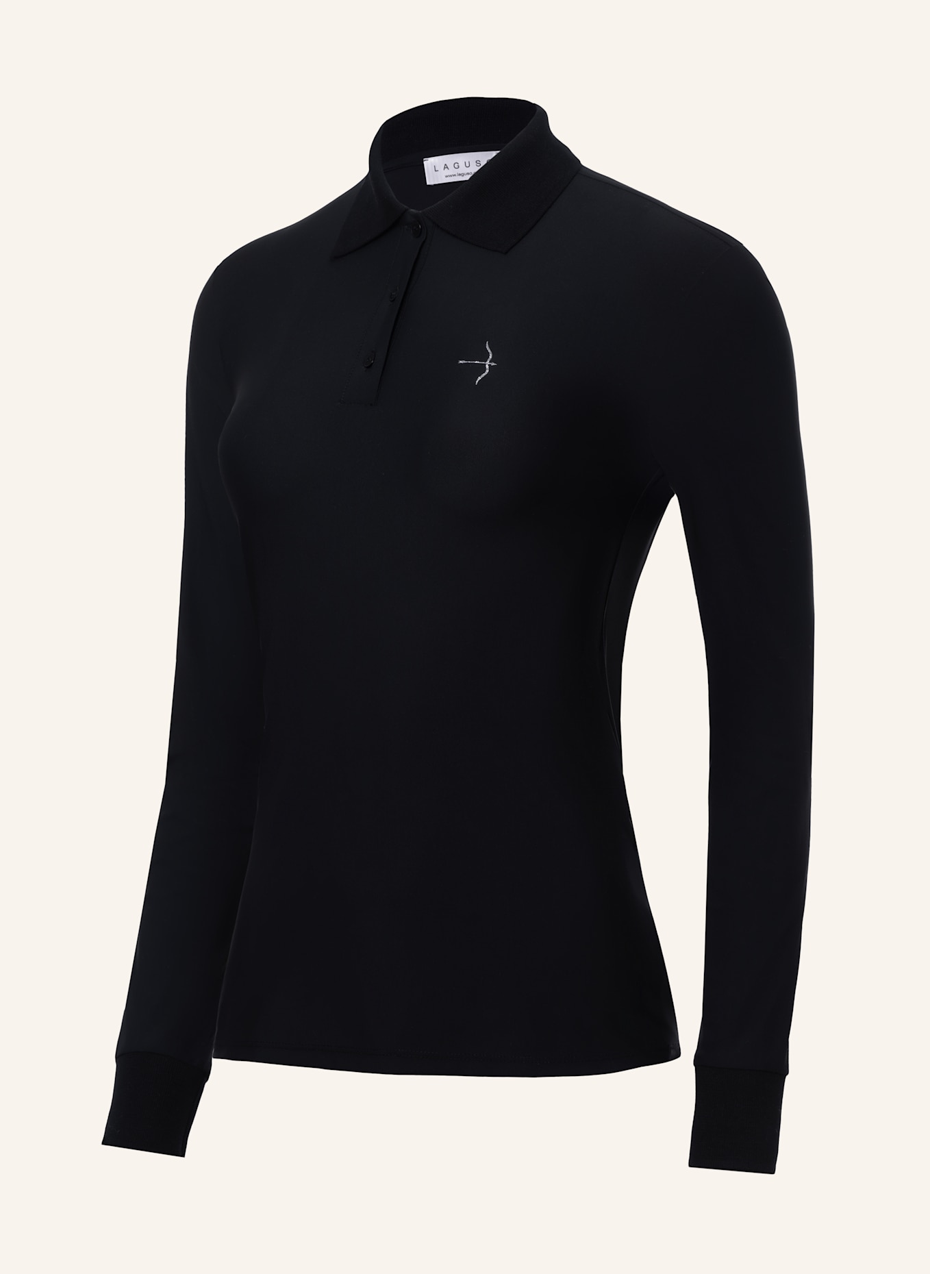 Laguso Trainingsshirt TRACY POLO BLACK: SCHWARZ