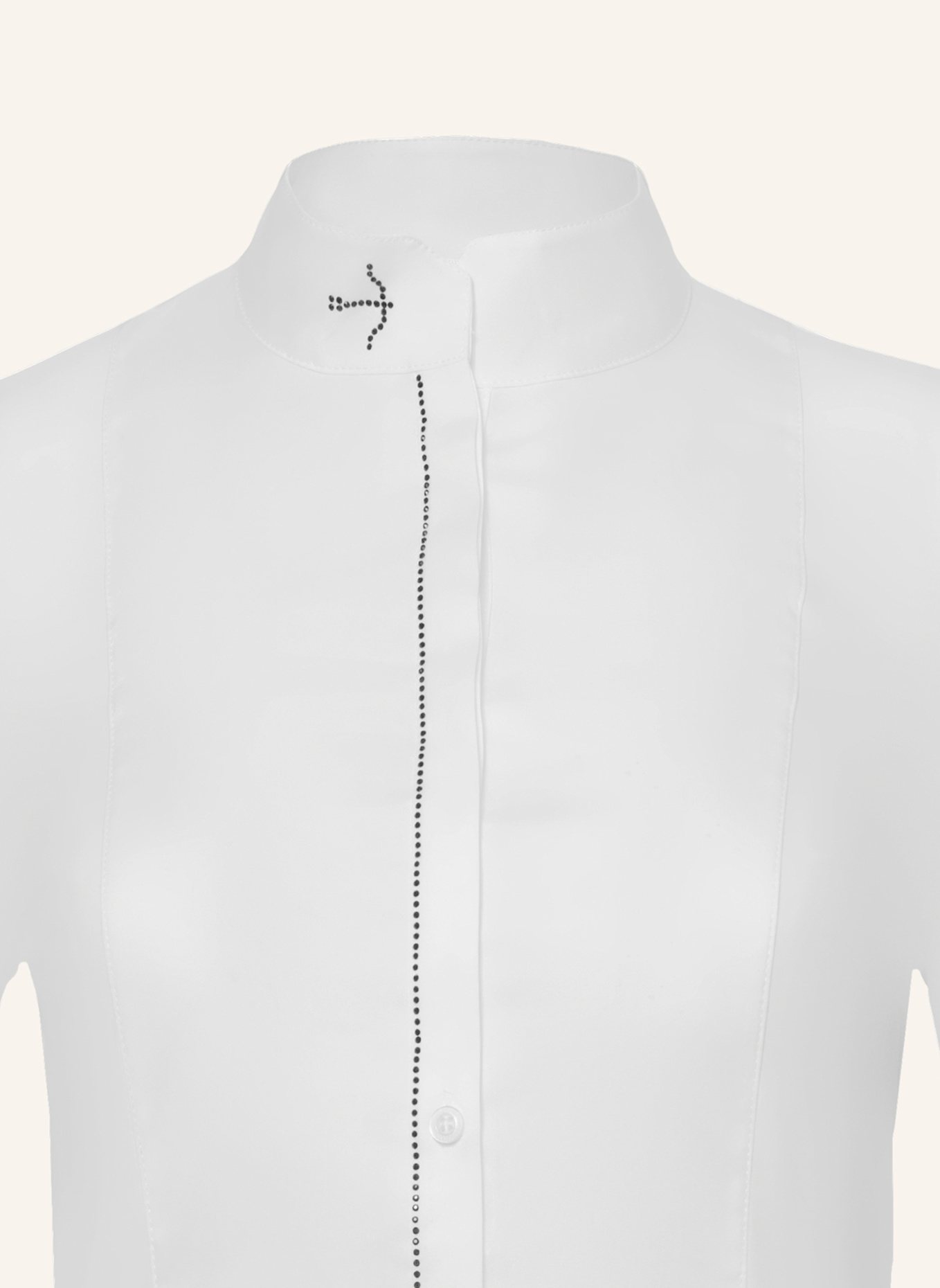 Laguso Turnierbluse JANNE WHITE CRYSTAL BLACK: WEISS/ SCHWARZ