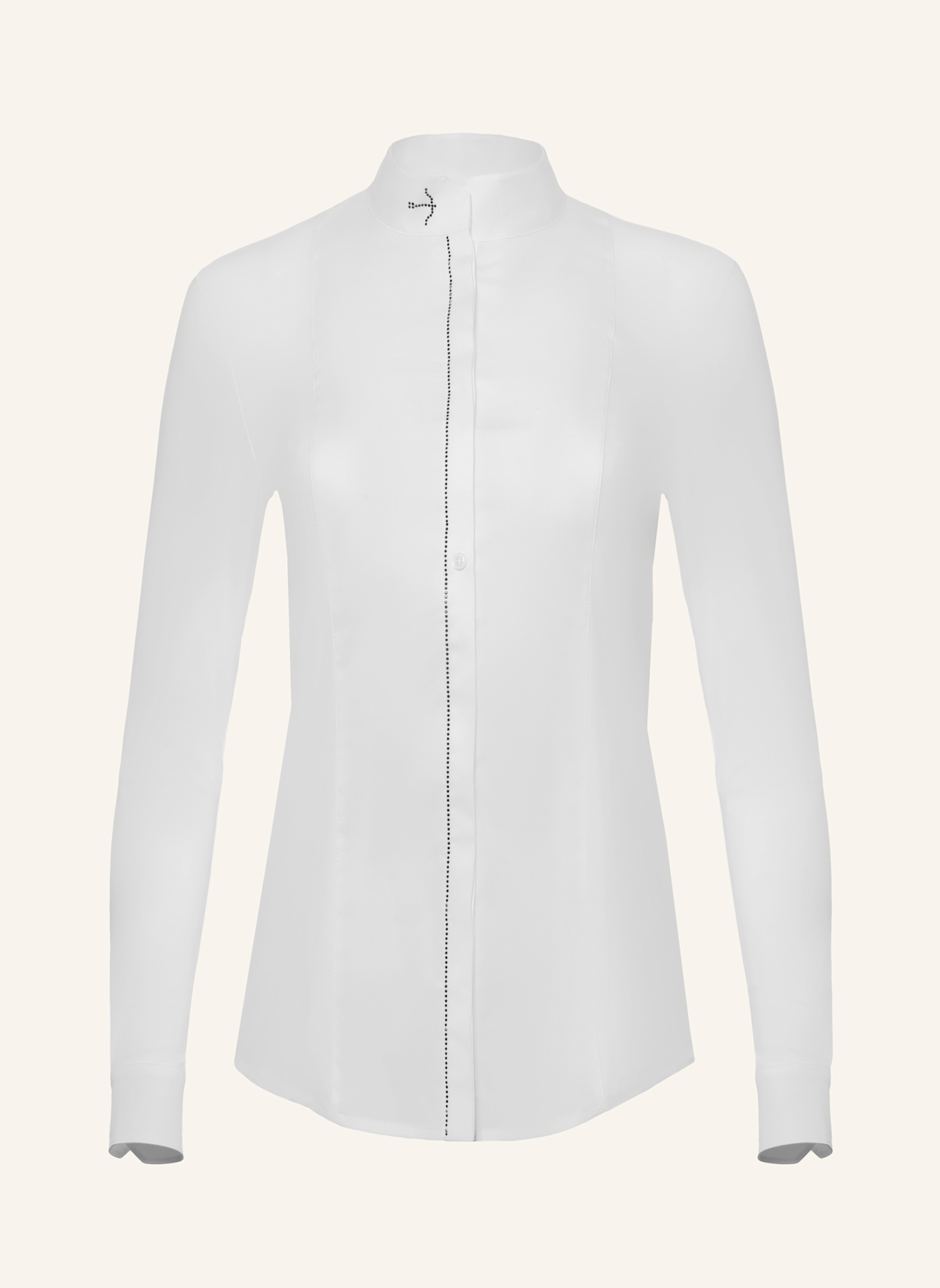 Laguso Turnierbluse JANNE WHITE CRYSTAL BLACK: WEISS/ SCHWARZ