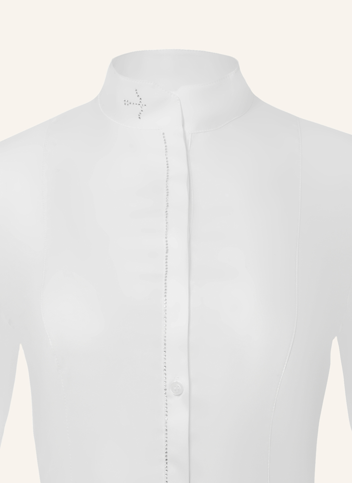 Laguso Turnierbluse JANNE WHITE CRYSTAL SILVER: WEISS/ SILBER