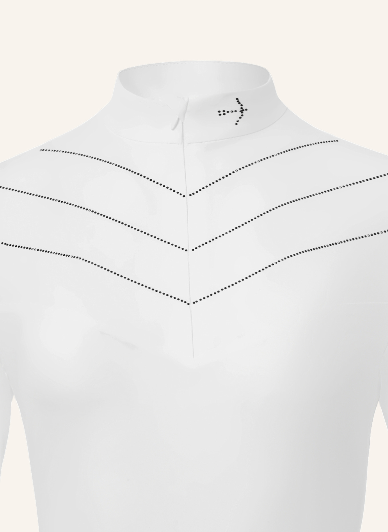 Laguso Turniershirt LUISE WHITE CRYSTAL BLACK: WEISS/ SCHWARZ