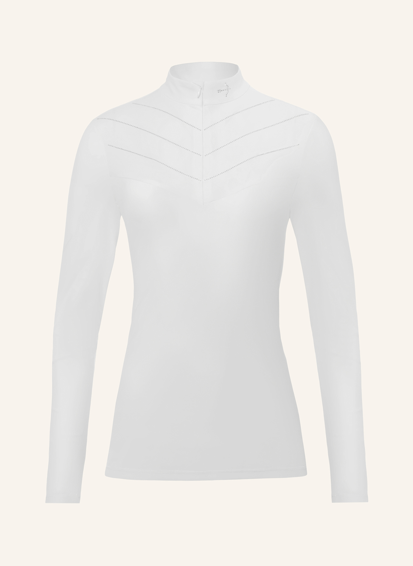 Laguso Turniershirt LUISE WHITE CRYSTAL SLIVER: WEISS/ SILBER