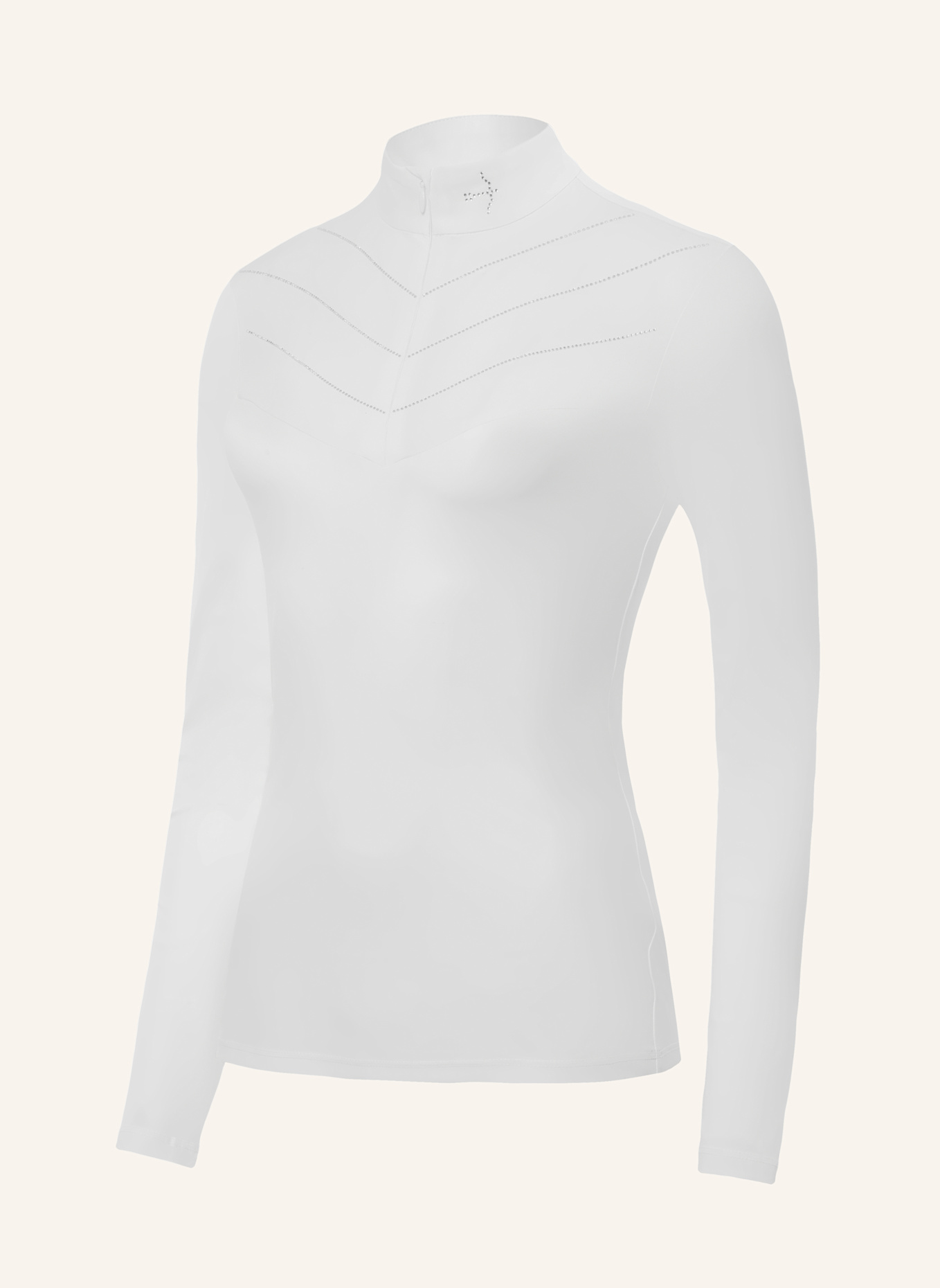 Laguso Turniershirt LUISE WHITE CRYSTAL SLIVER: WEISS/ SILBER