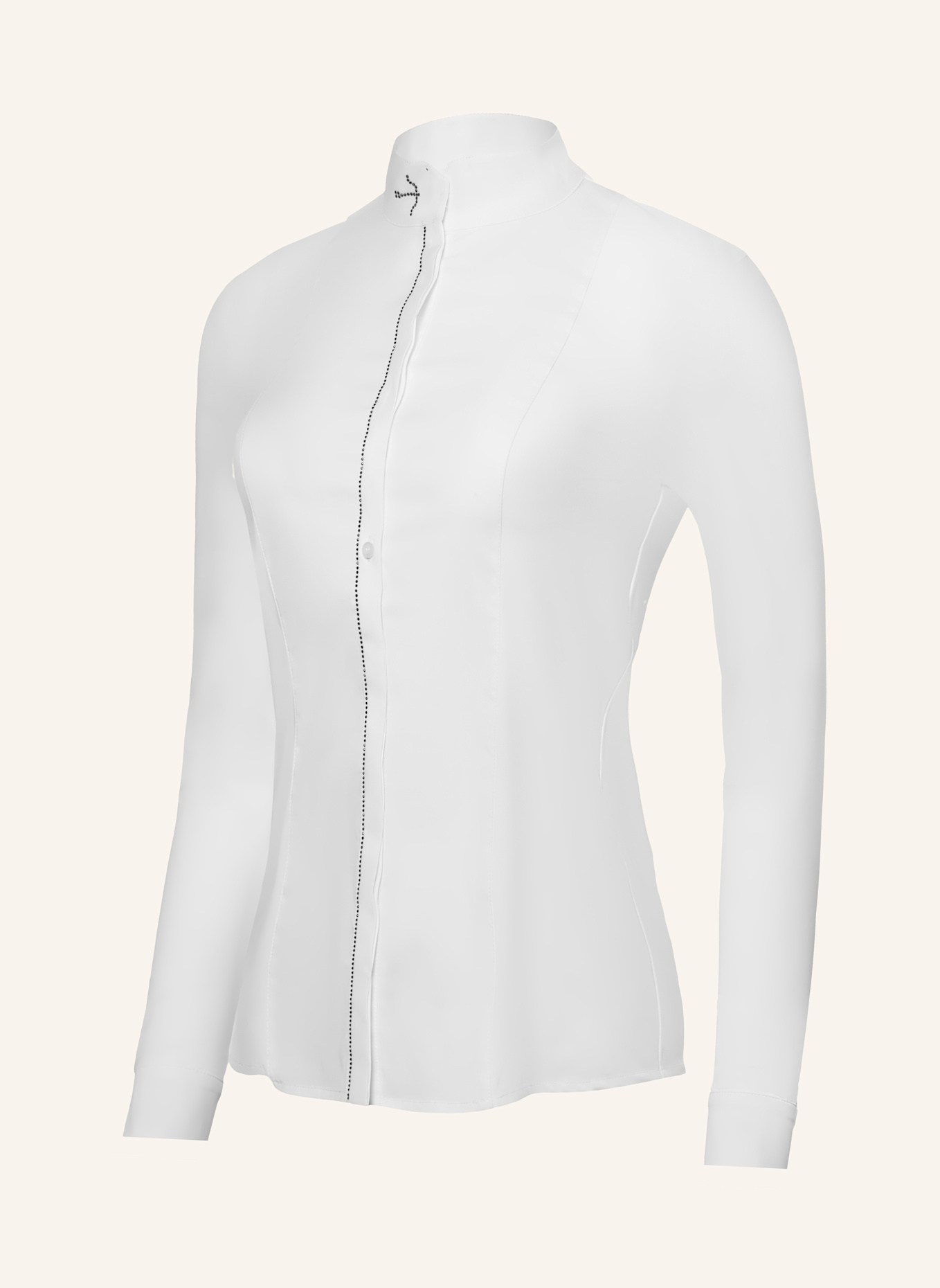 Laguso Turnierbluse JANNE WHITE CRYSTAL BLACK: WEISS/ SCHWARZ