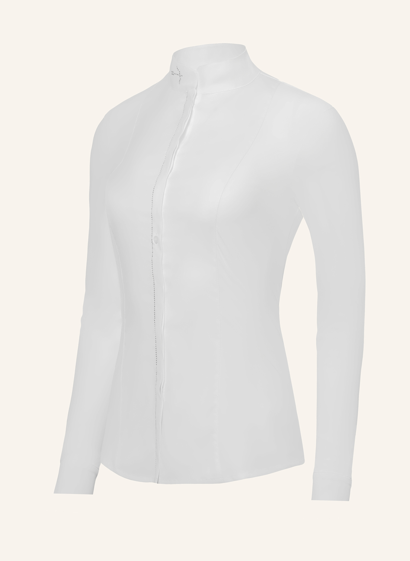 Laguso Turnierbluse JANNE WHITE CRYSTAL SILVER: WEISS/ SILBER