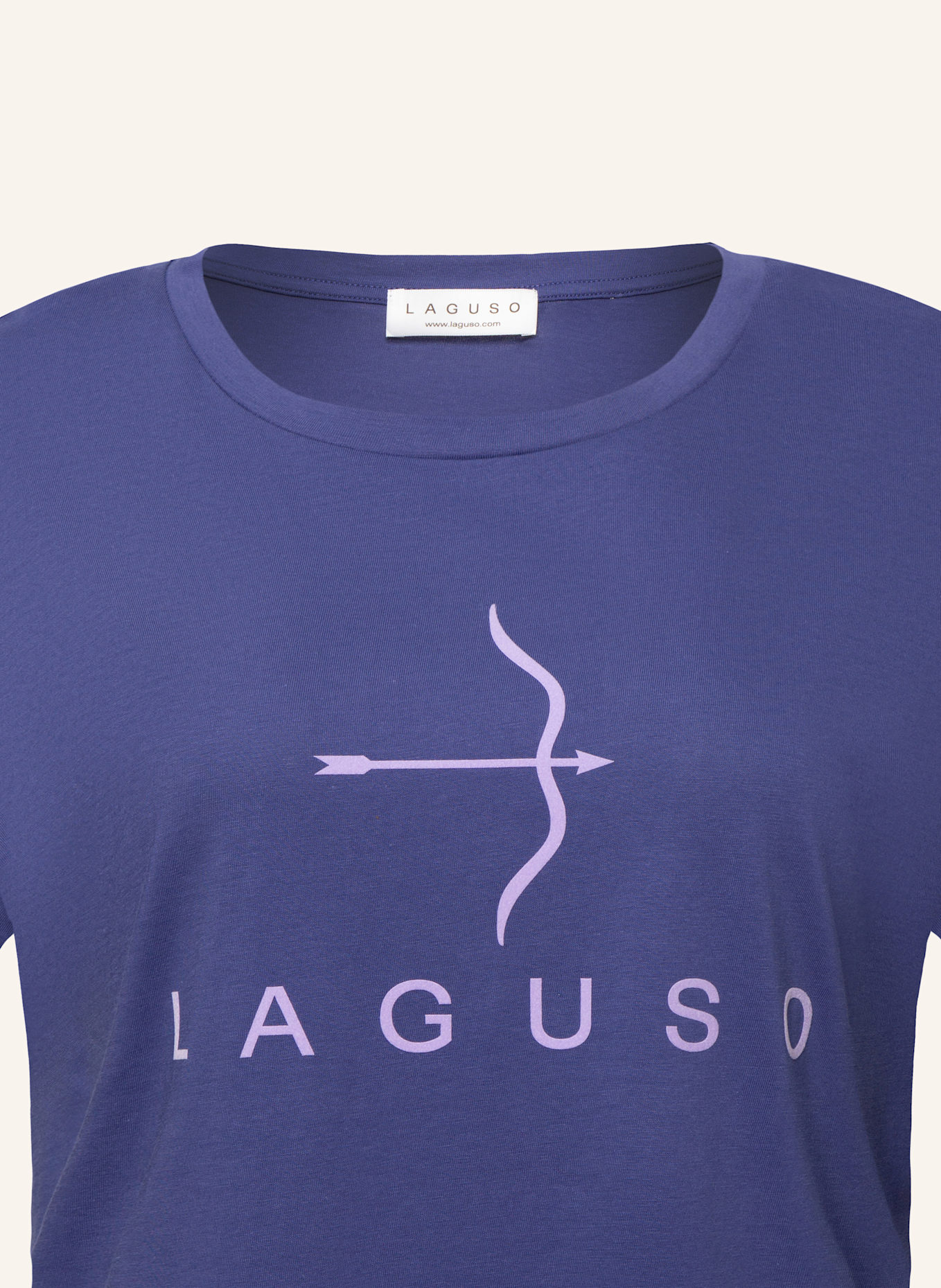 Laguso T-Shirt LOU LOGO DARK VIOLET: LILA