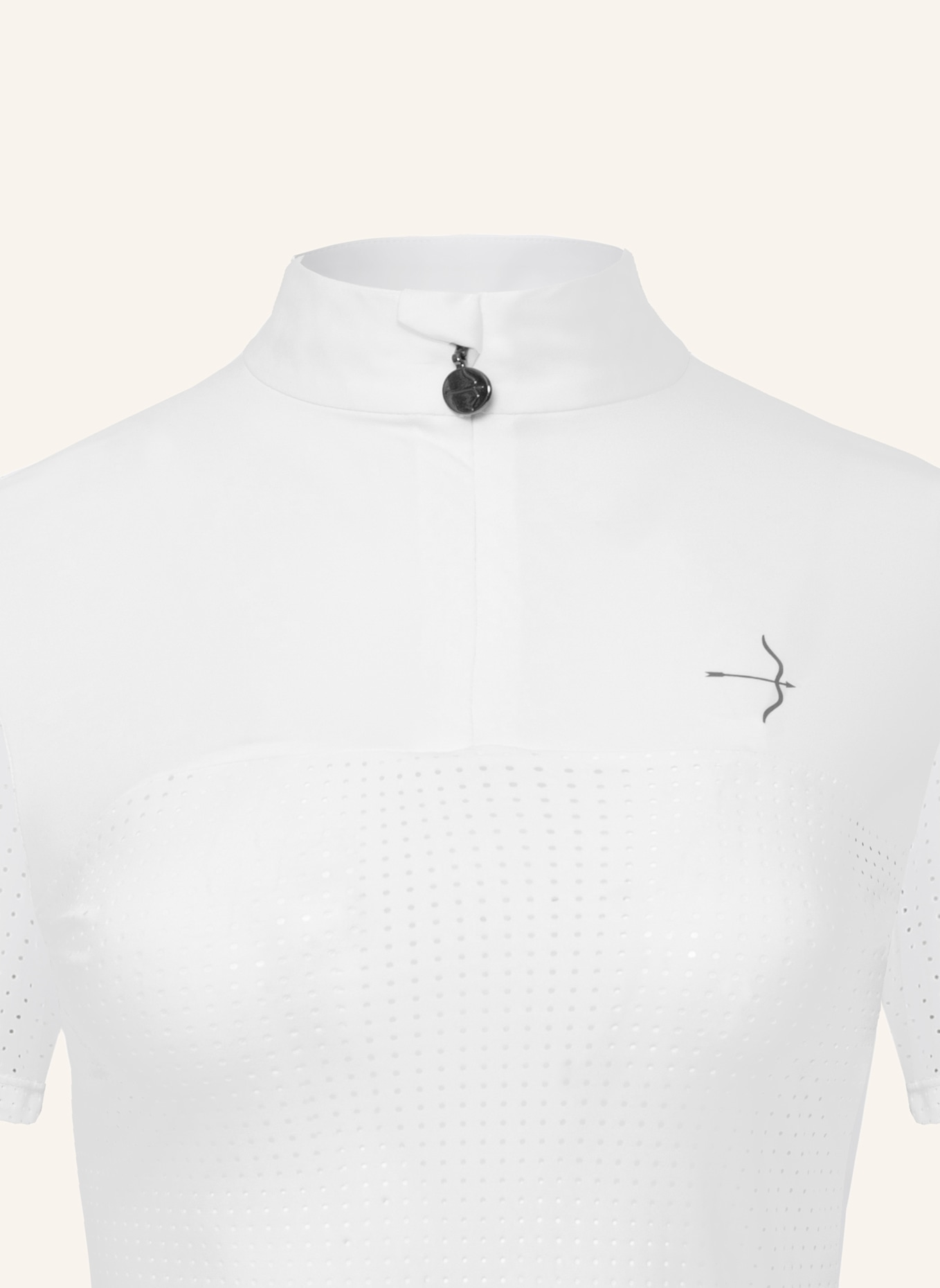 Laguso Turnierbluse SARINA MESH WHITE: WEISS
