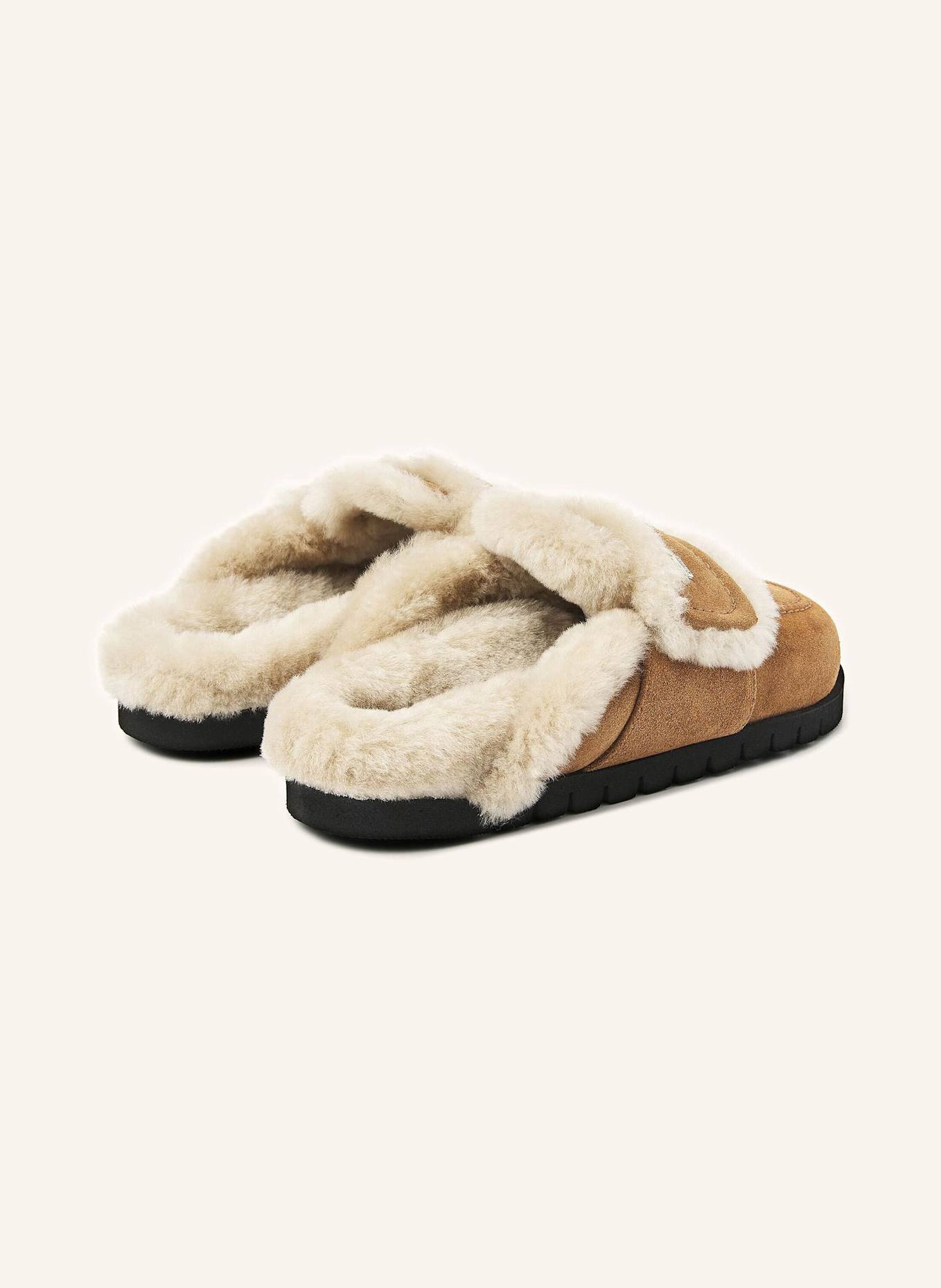 NUBIKK Hausschuhe TEDDY FUR: COGNAC