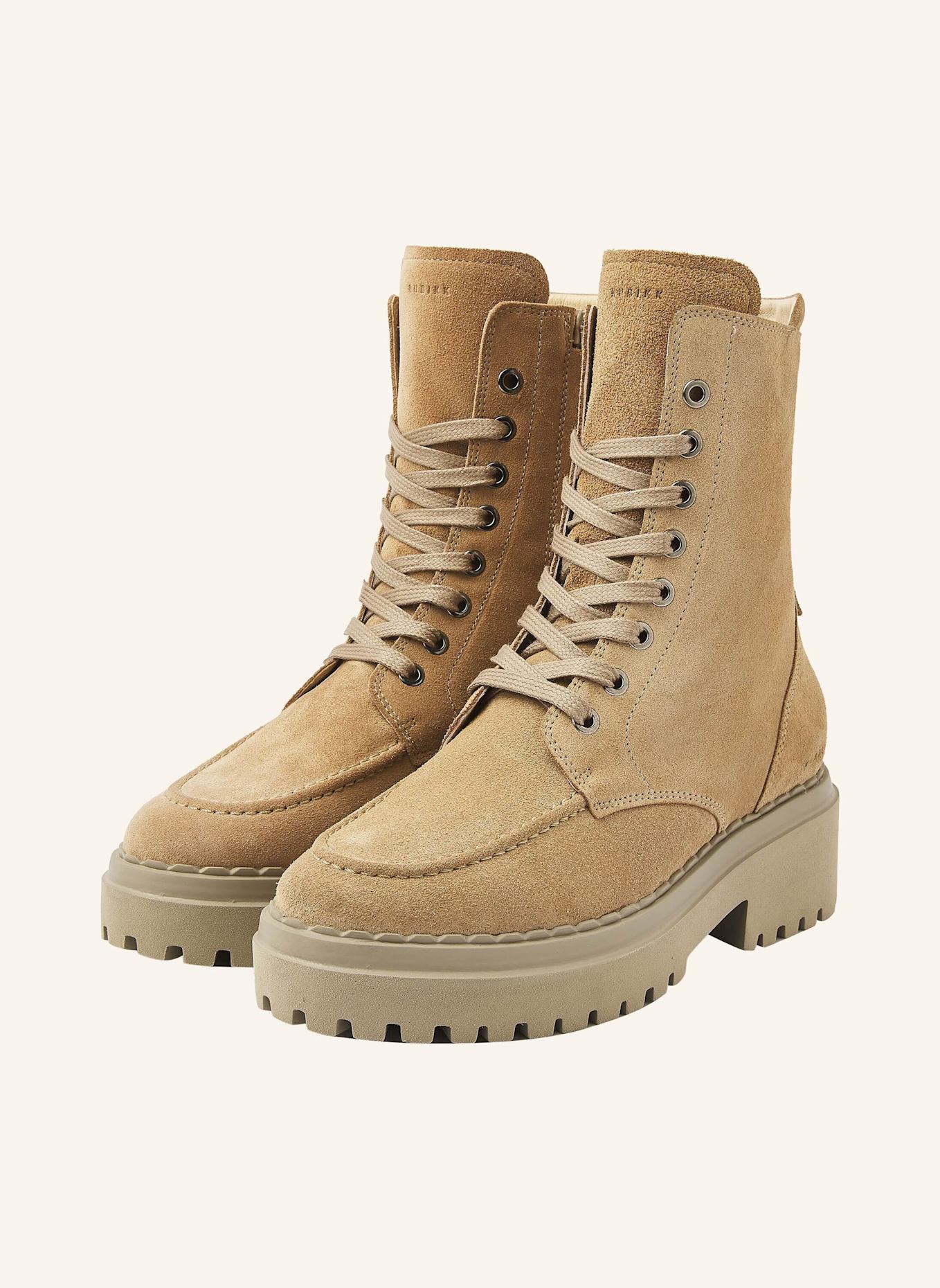 NUBIKK Schnürstiefel FAE BOBBI FUR: DUNKELGELB