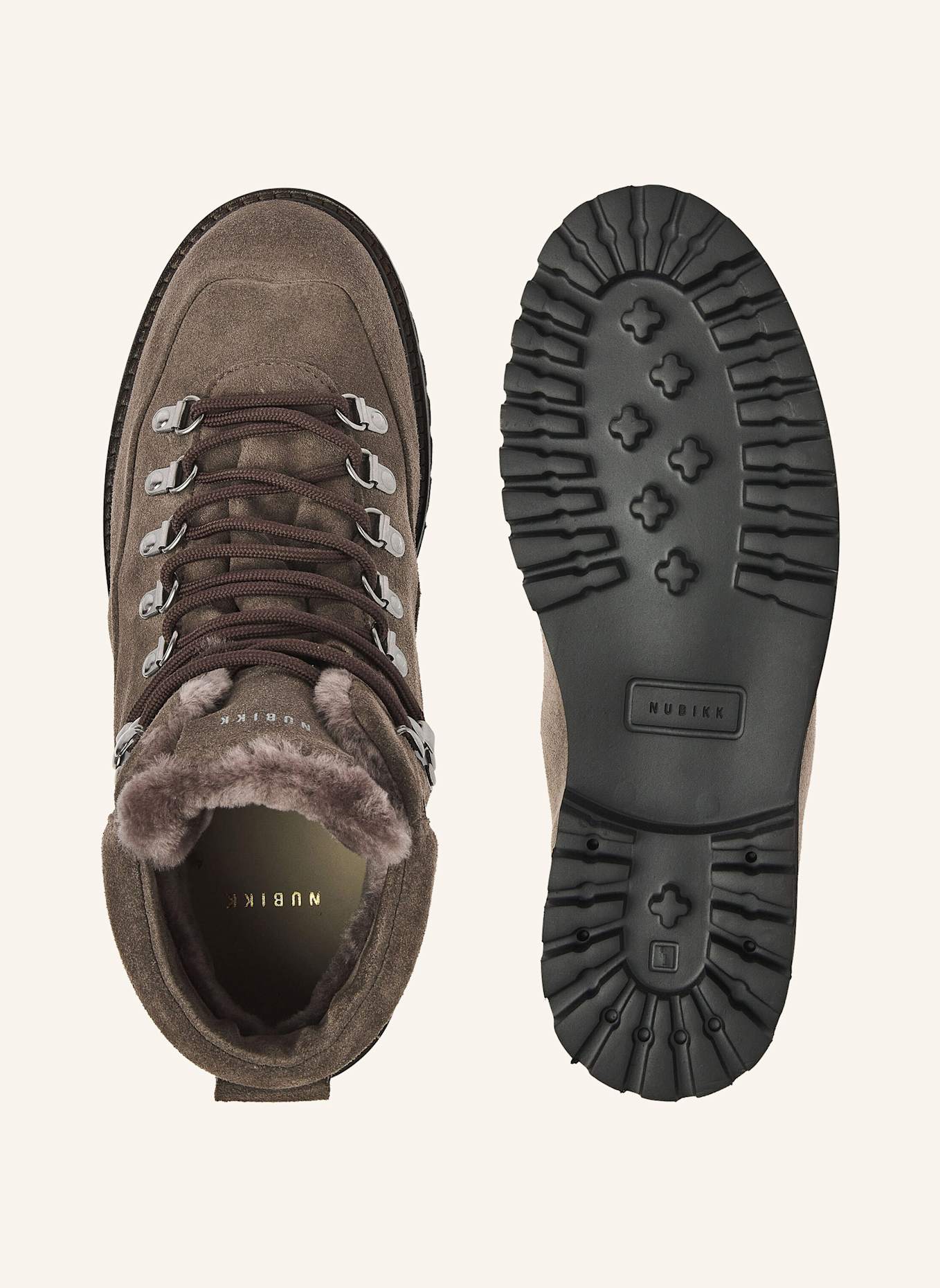 NUBIKK Schnürboots LOGAN CHAD FUR: GRAU