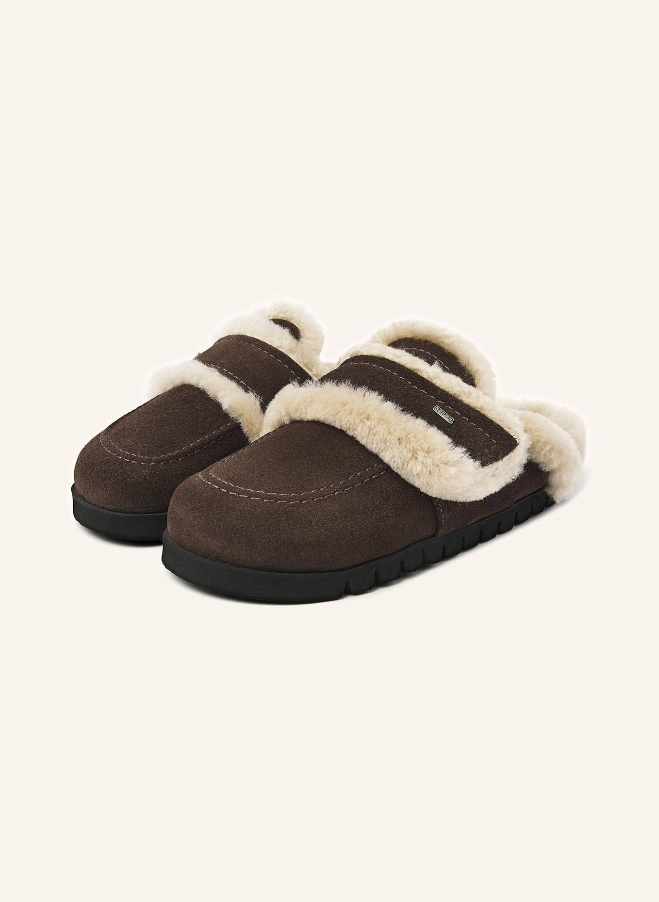NUBIKK Hausschuhe TEDDY FUR: DUNKELBRAUN