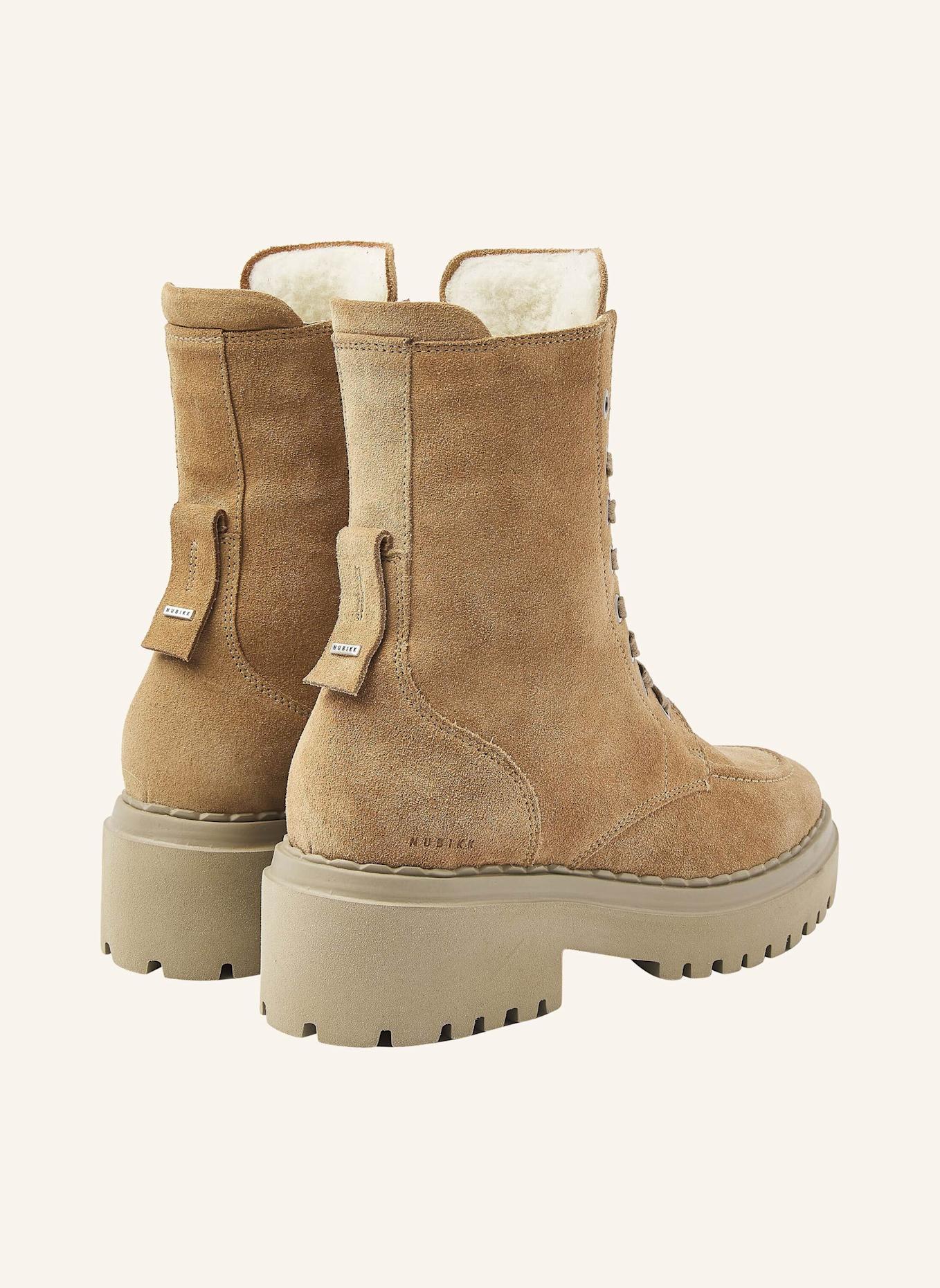 NUBIKK Schnürstiefel FAE BOBBI FUR: DUNKELGELB