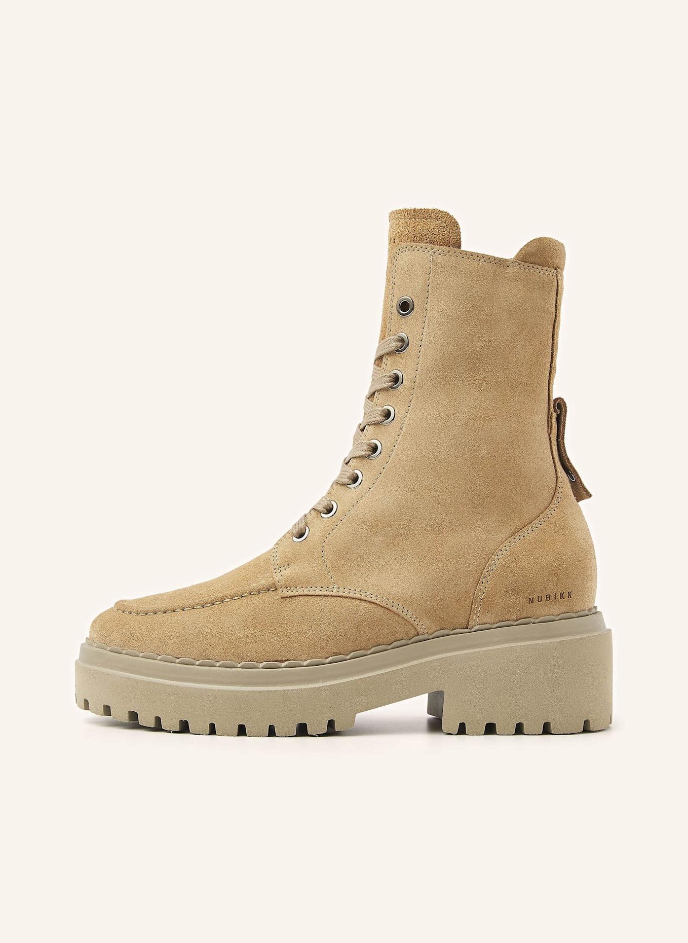 NUBIKK Schnürstiefel FAE BOBBI FUR: DUNKELGELB