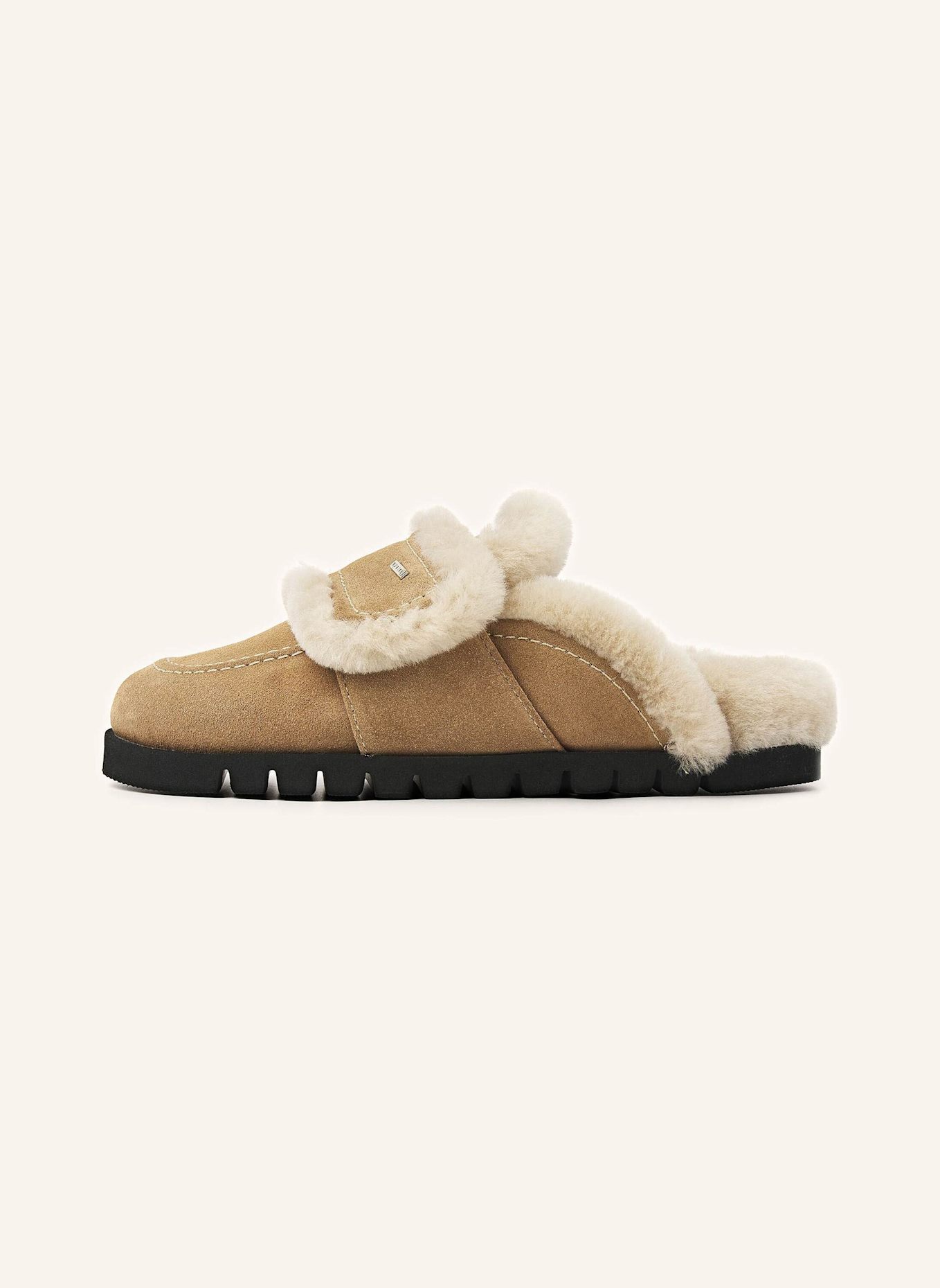 NUBIKK Hausschuhe TEDDY FUR: TAUPE