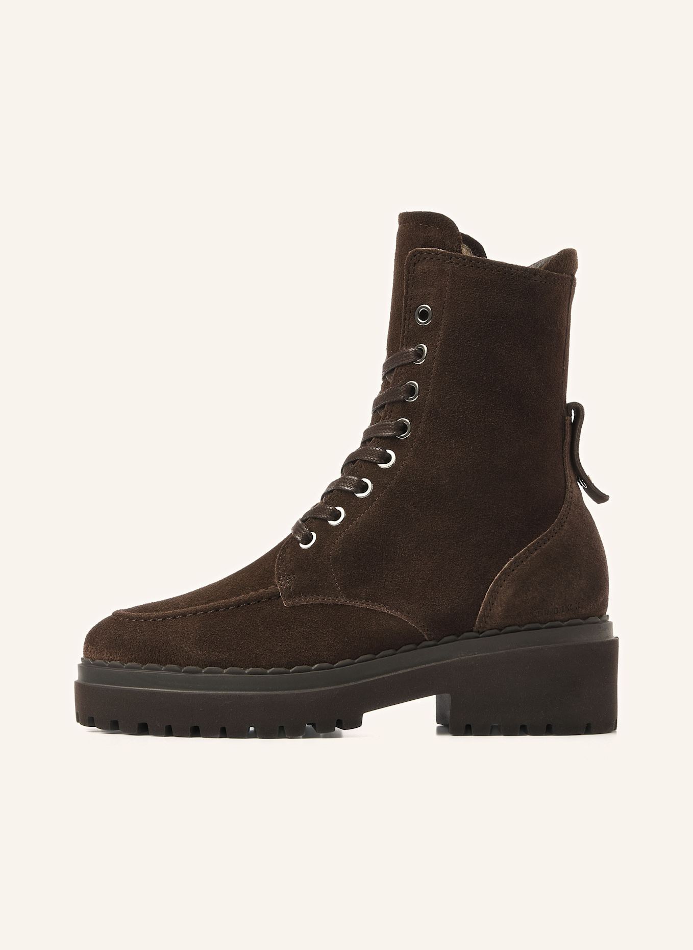 NUBIKK Schnürstiefel FAE BOBBI FUR: BRAUN