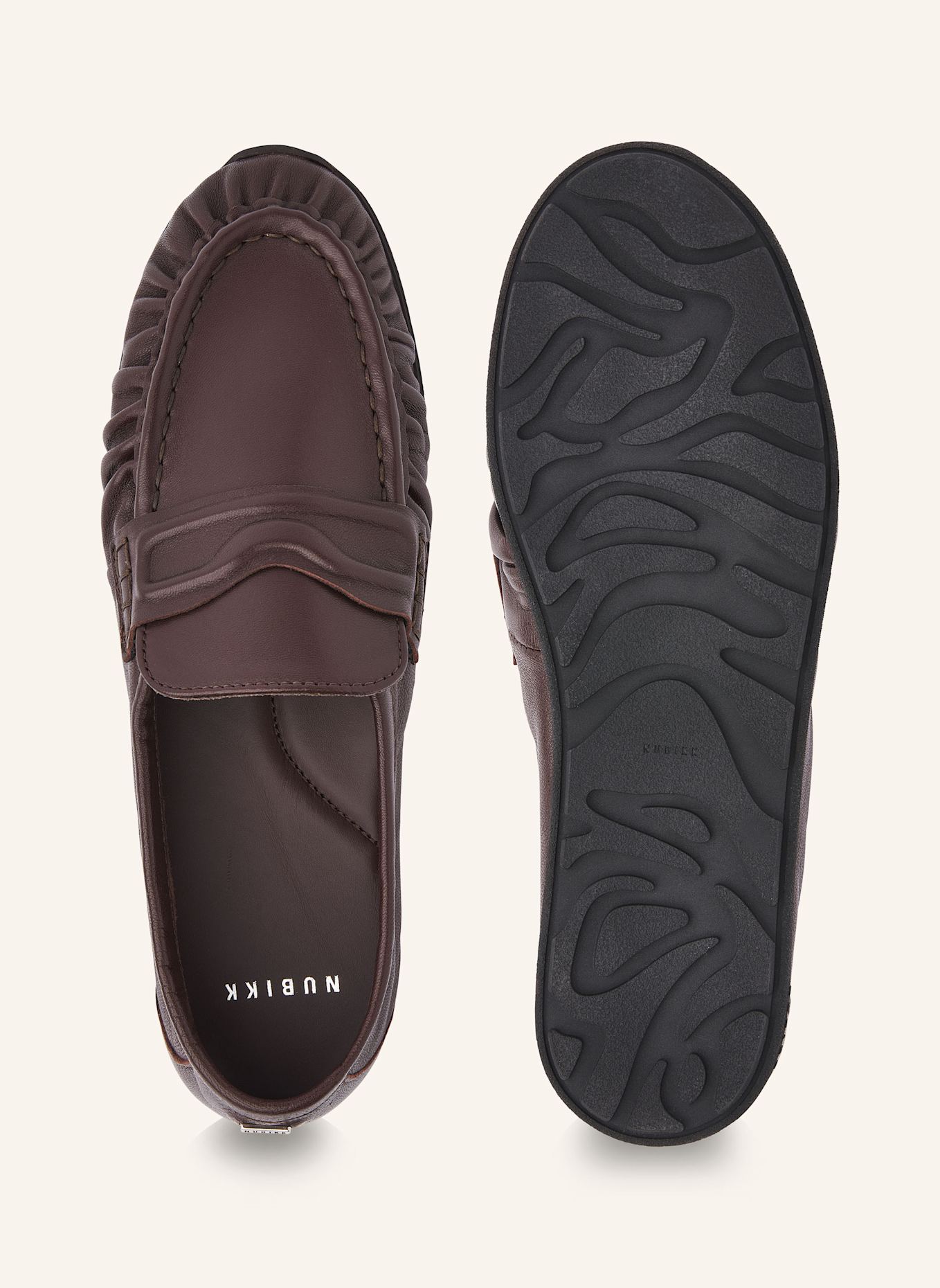 NUBIKK Slipper RILEY: DUNKELROT