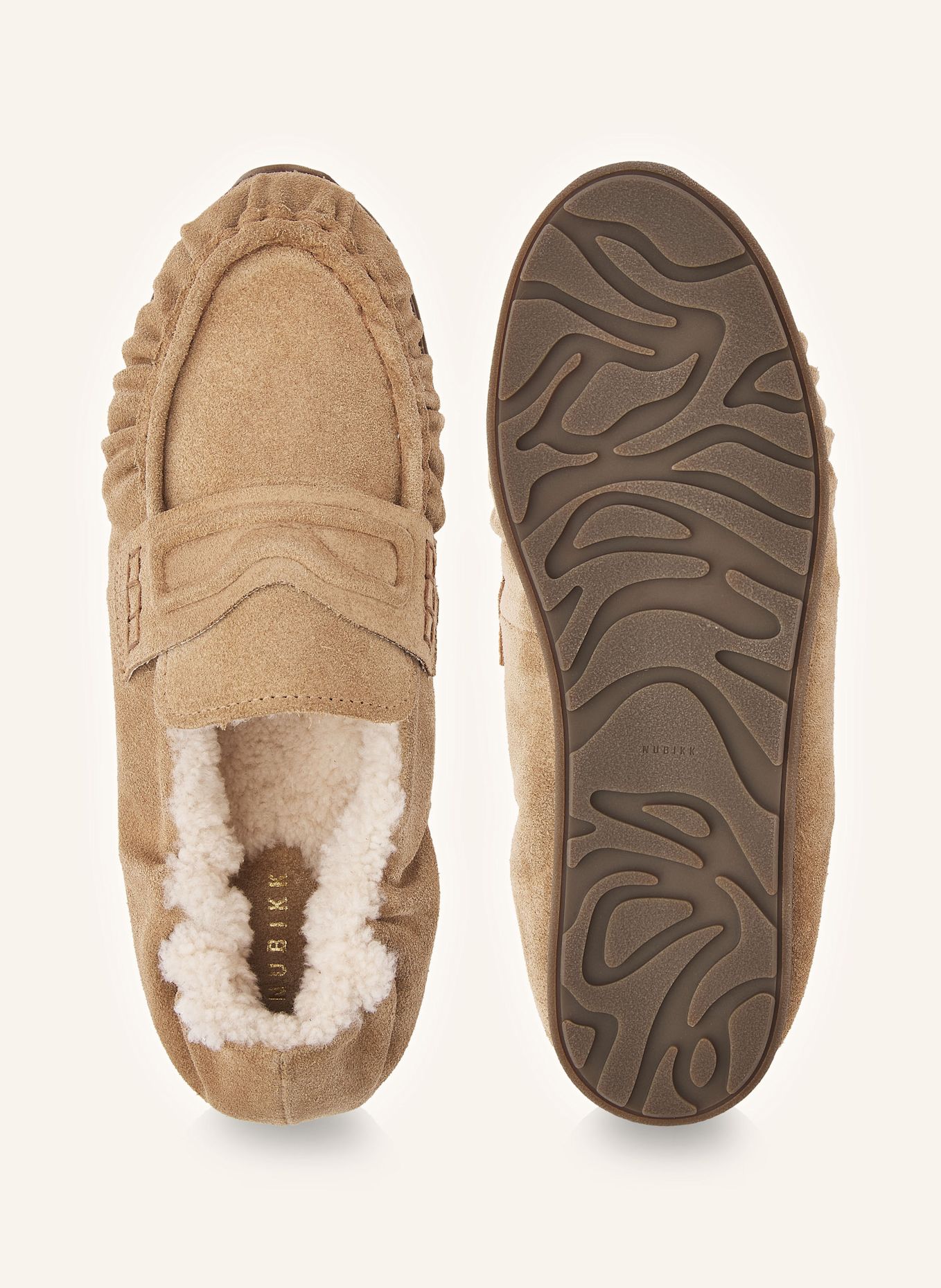 NUBIKK Slipper RILEY FUR: TAUPE